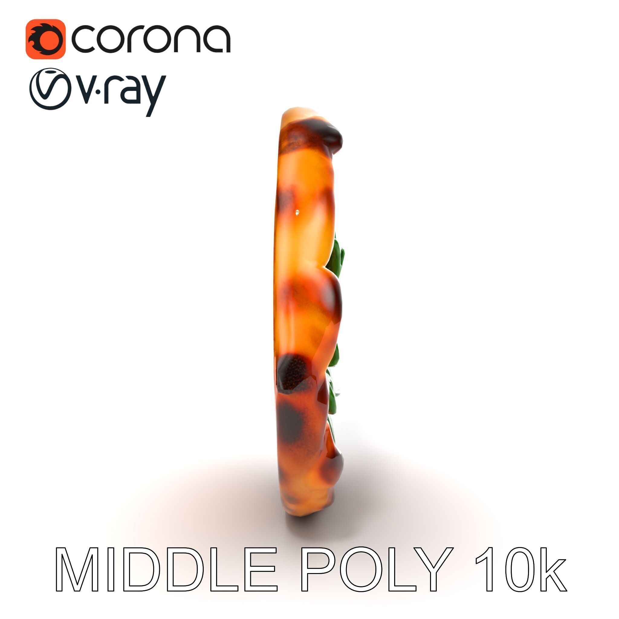 Realistic Margherita Pizza D model pack Low-poly 3D model_18