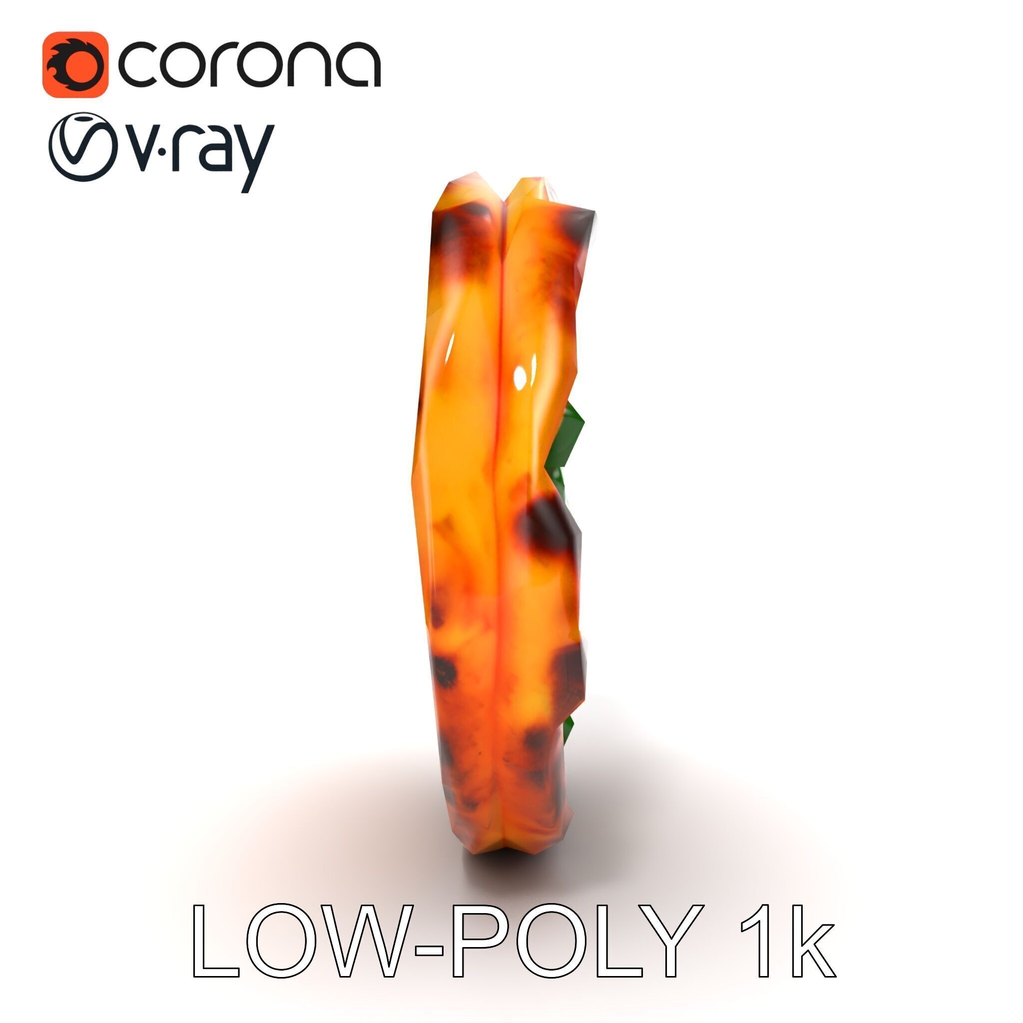 Realistic Margherita Pizza D model pack Low-poly 3D model_19