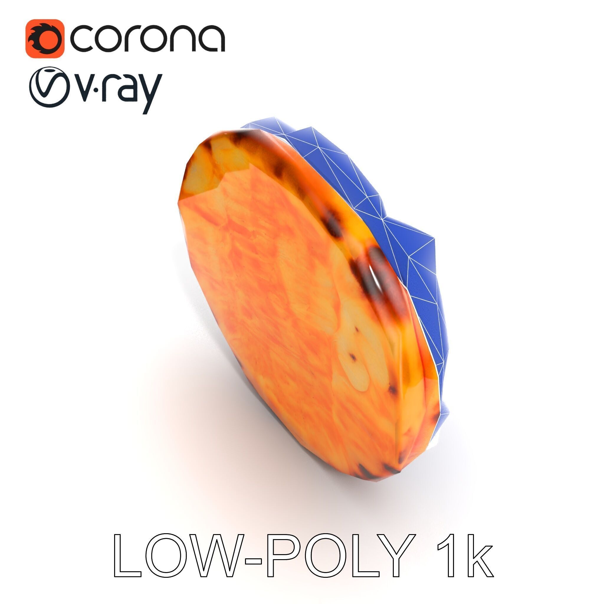 Realistic Margherita Pizza D model pack Low-poly 3D model_23