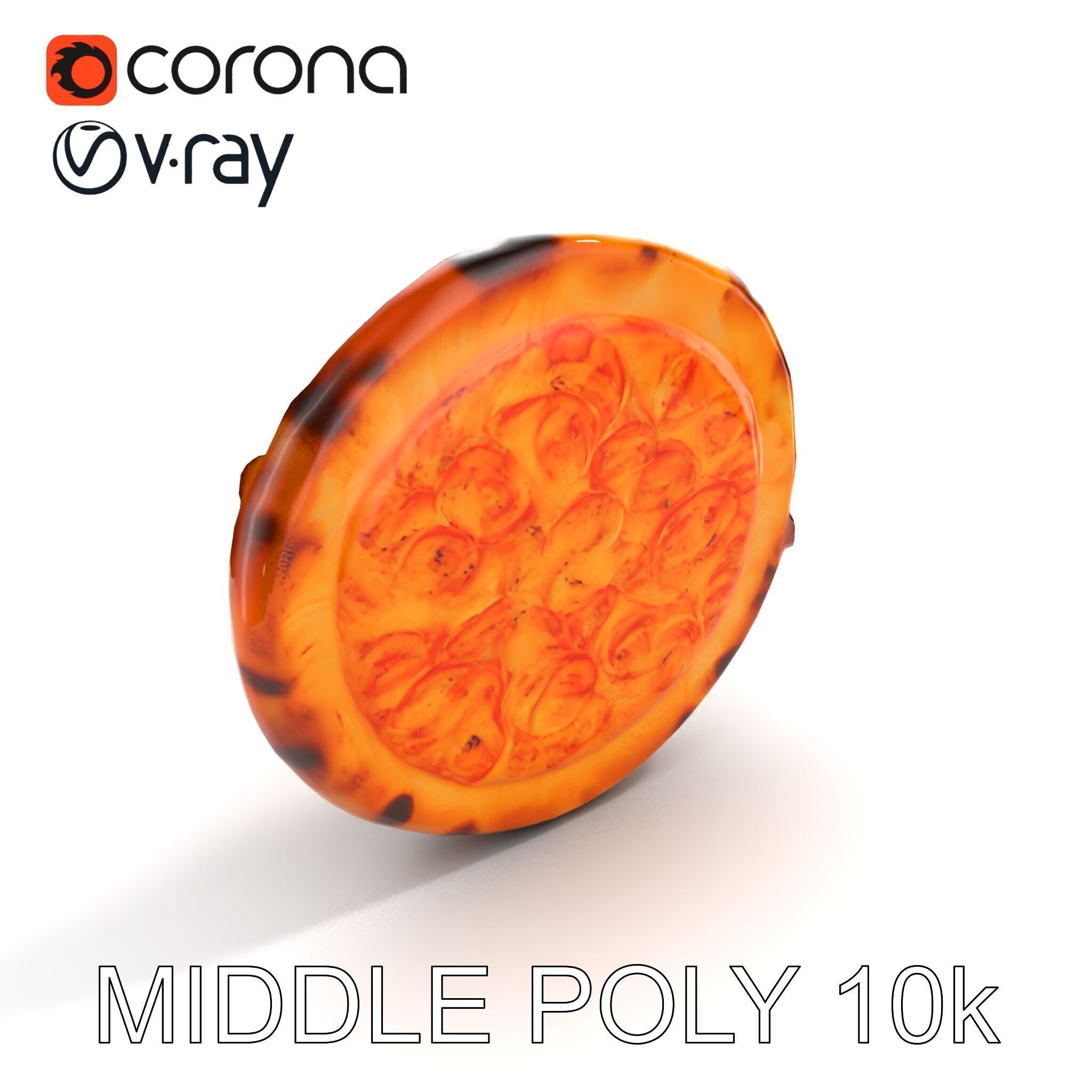 Realistic Margherita Pizza D model pack Low-poly 3D model_8