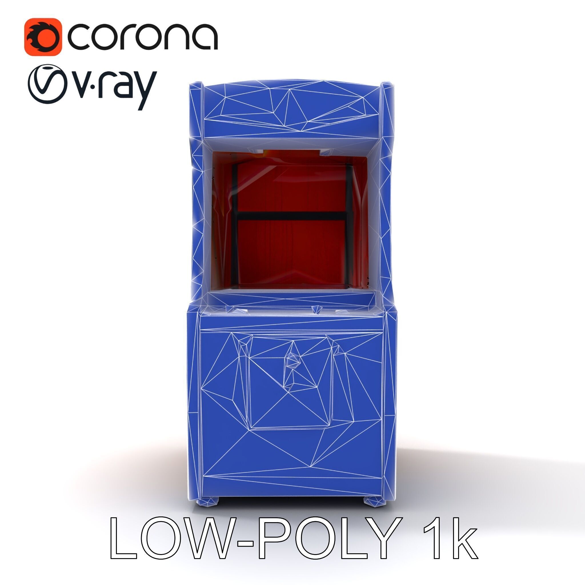 Vibrant SkeeBall Machine Wooden Exterior model pack Low-poly 3D model_22