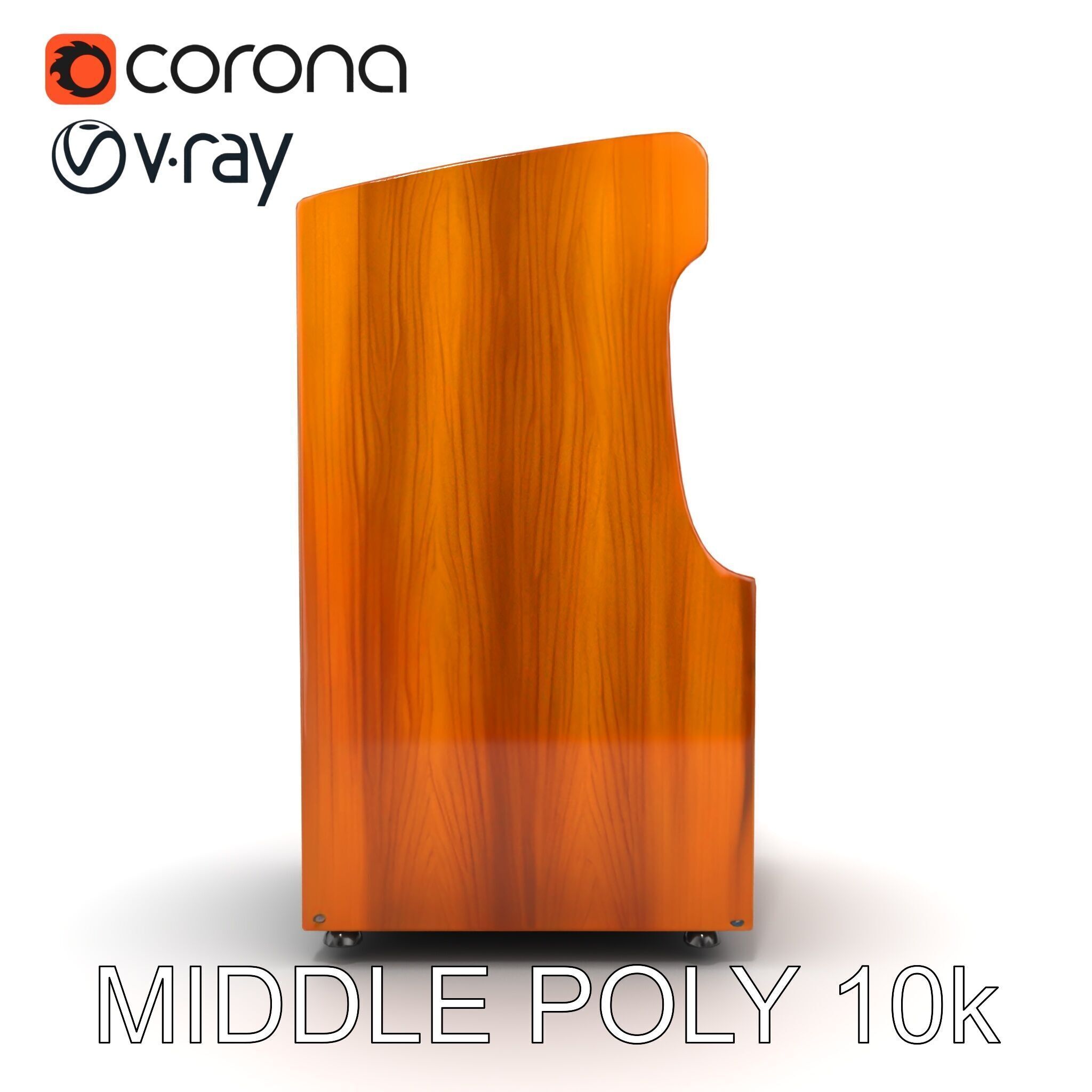 Vibrant SkeeBall Machine Wooden Exterior model pack Low-poly 3D model_15