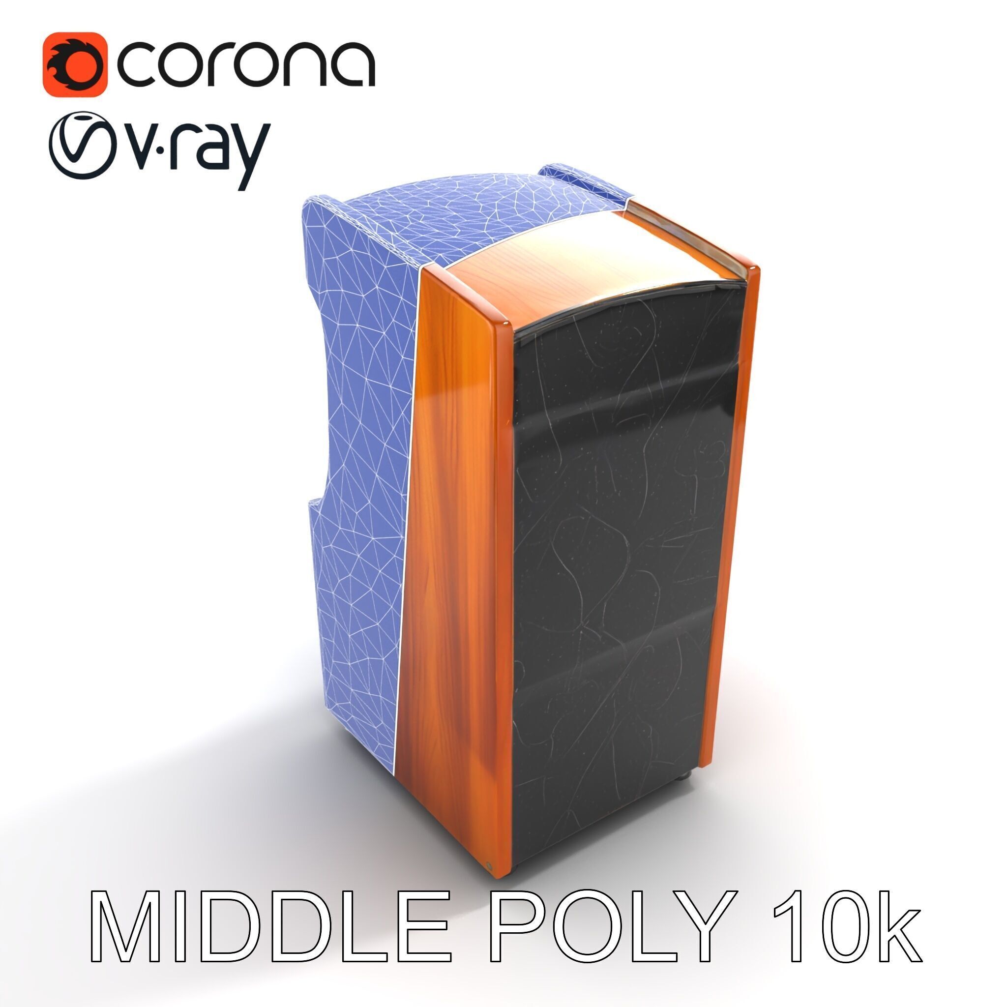 Vibrant SkeeBall Machine Wooden Exterior model pack Low-poly 3D model_11