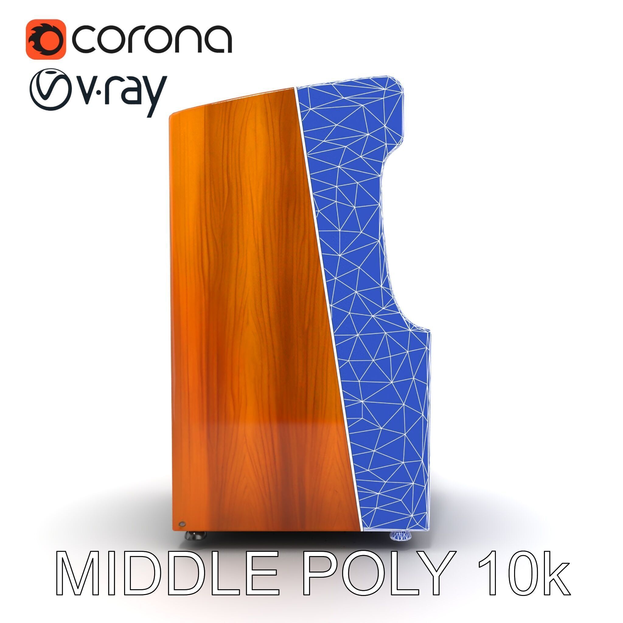 Vibrant SkeeBall Machine Wooden Exterior model pack Low-poly 3D model_28