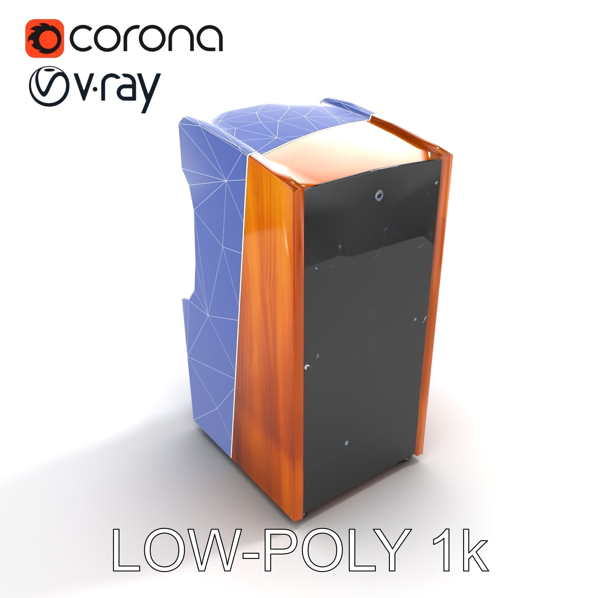 Vibrant SkeeBall Machine Wooden Exterior model pack Low-poly 3D model_17