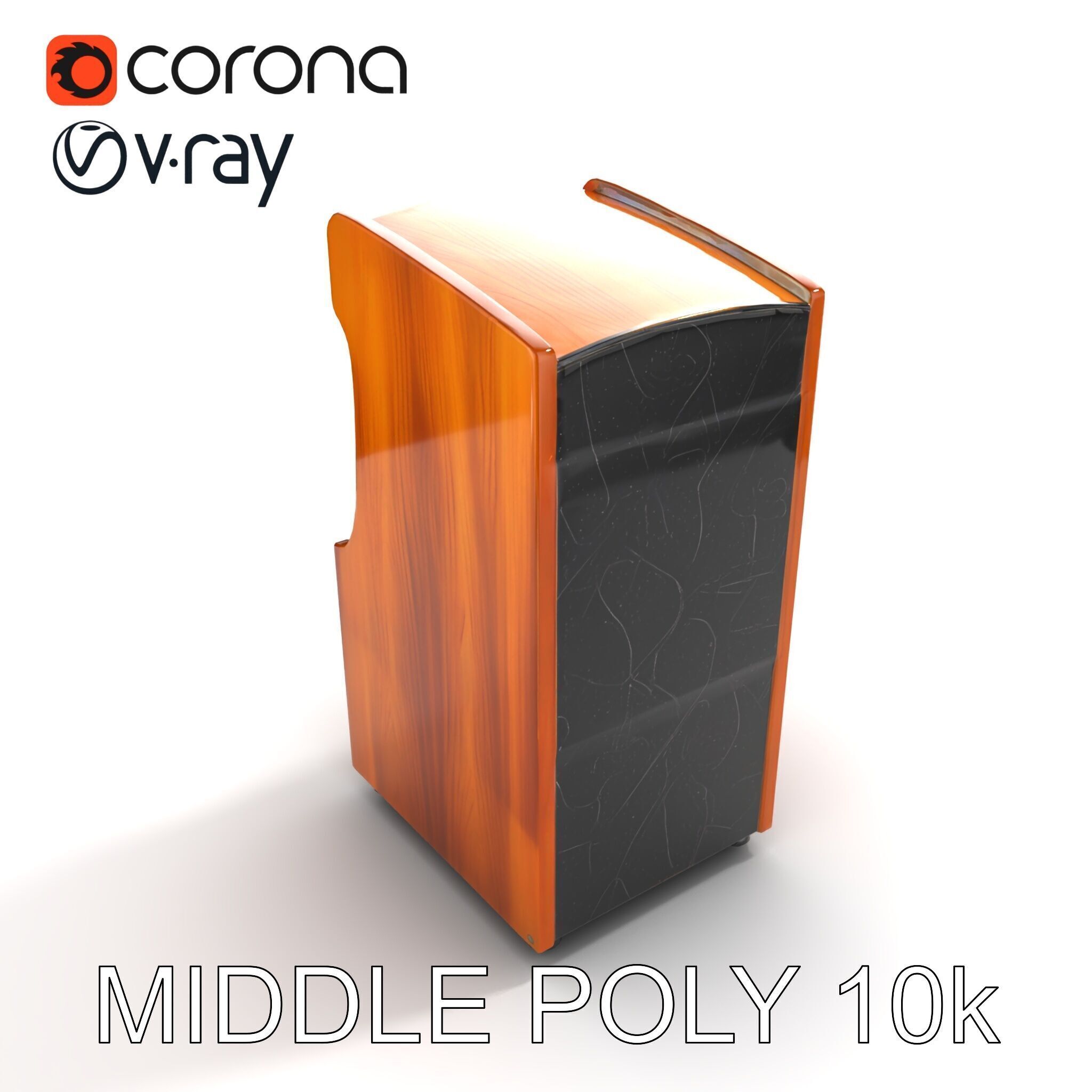 Vibrant SkeeBall Machine Wooden Exterior model pack Low-poly 3D model_8