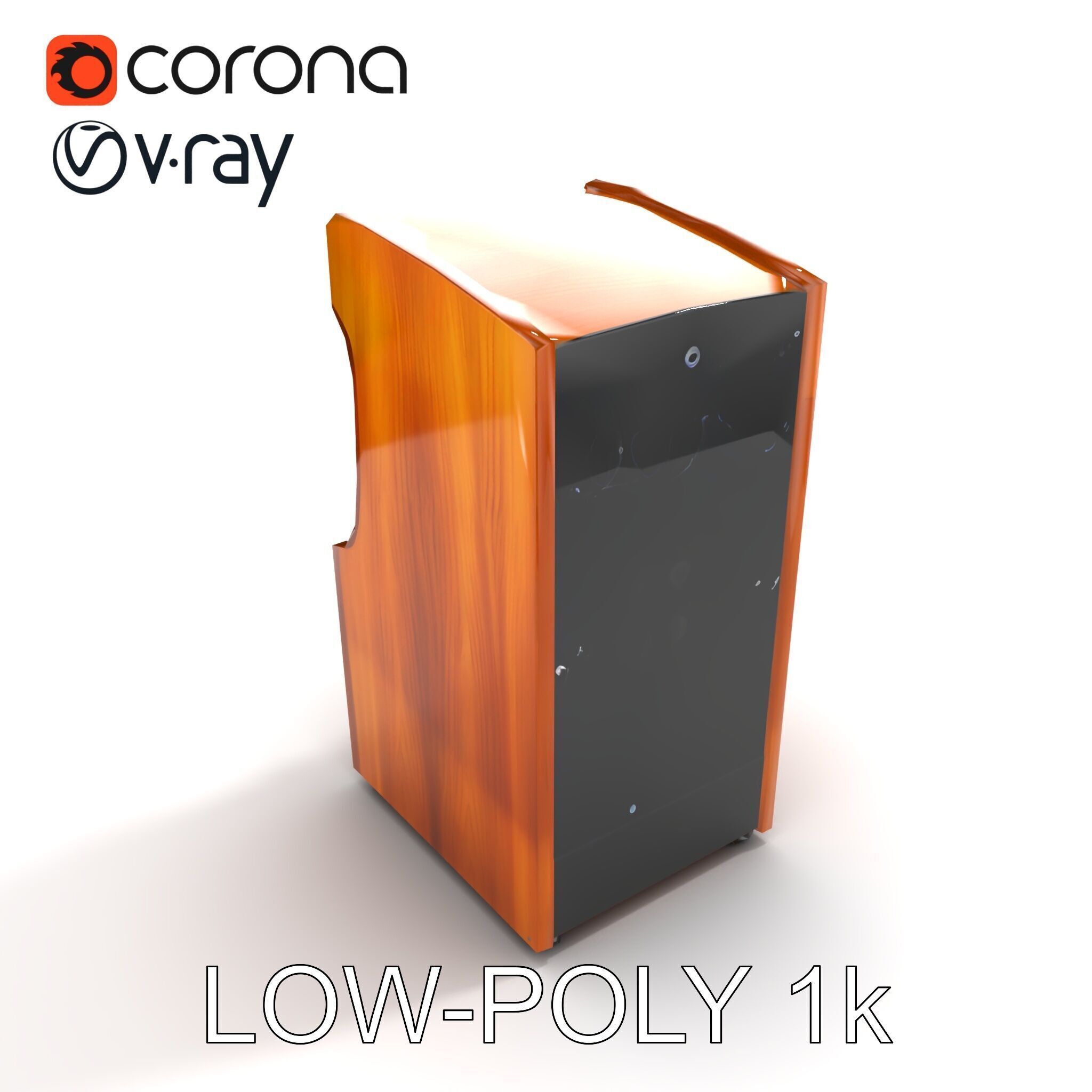 Vibrant SkeeBall Machine Wooden Exterior model pack Low-poly 3D model_9