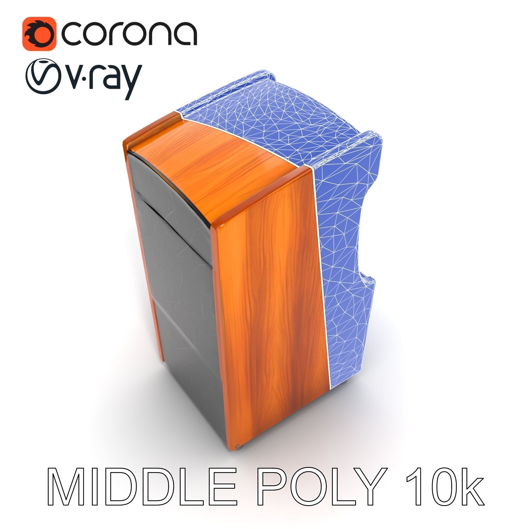 Vibrant SkeeBall Machine Wooden Exterior model pack Low-poly 3D model_30