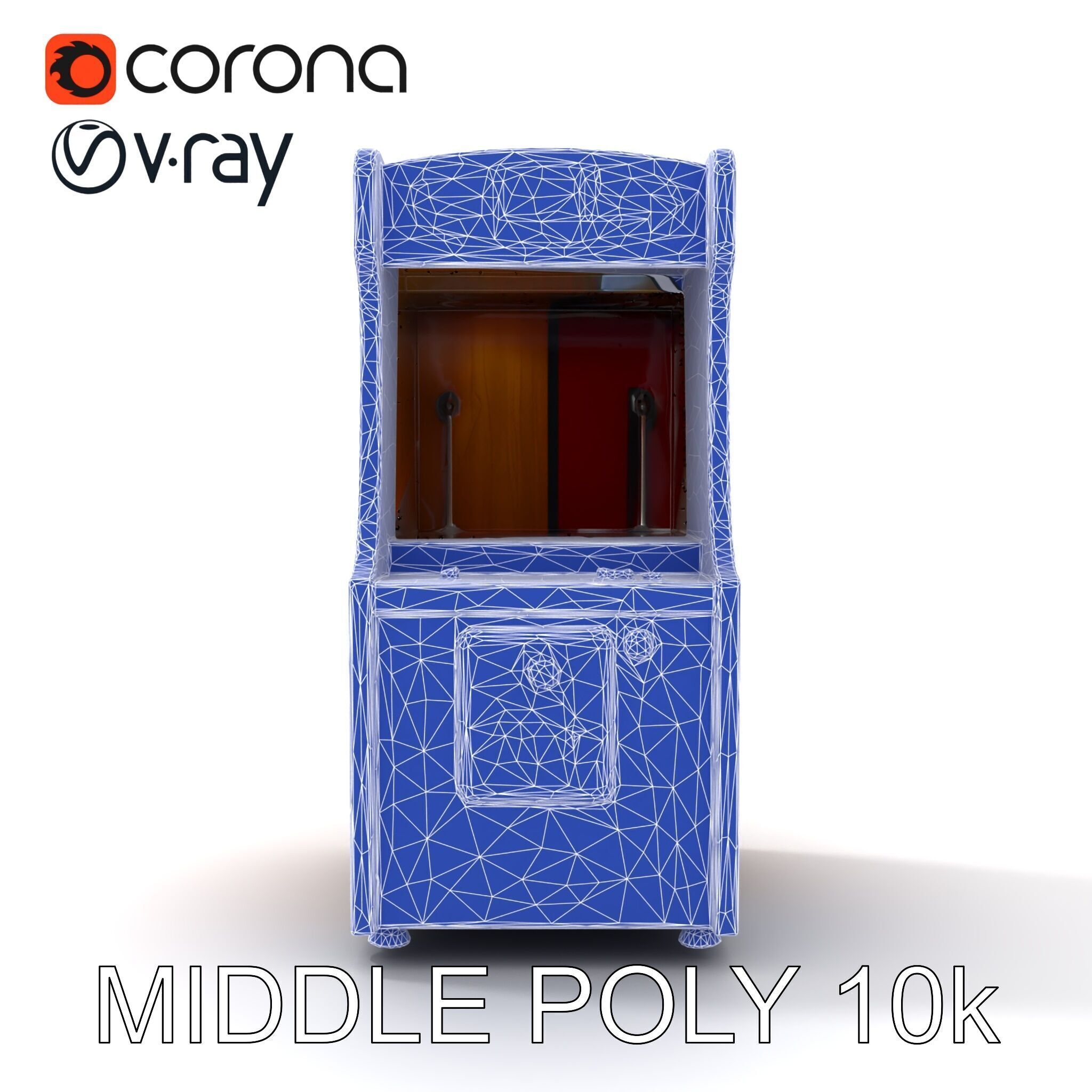 Vibrant SkeeBall Machine Wooden Exterior model pack Low-poly 3D model_26