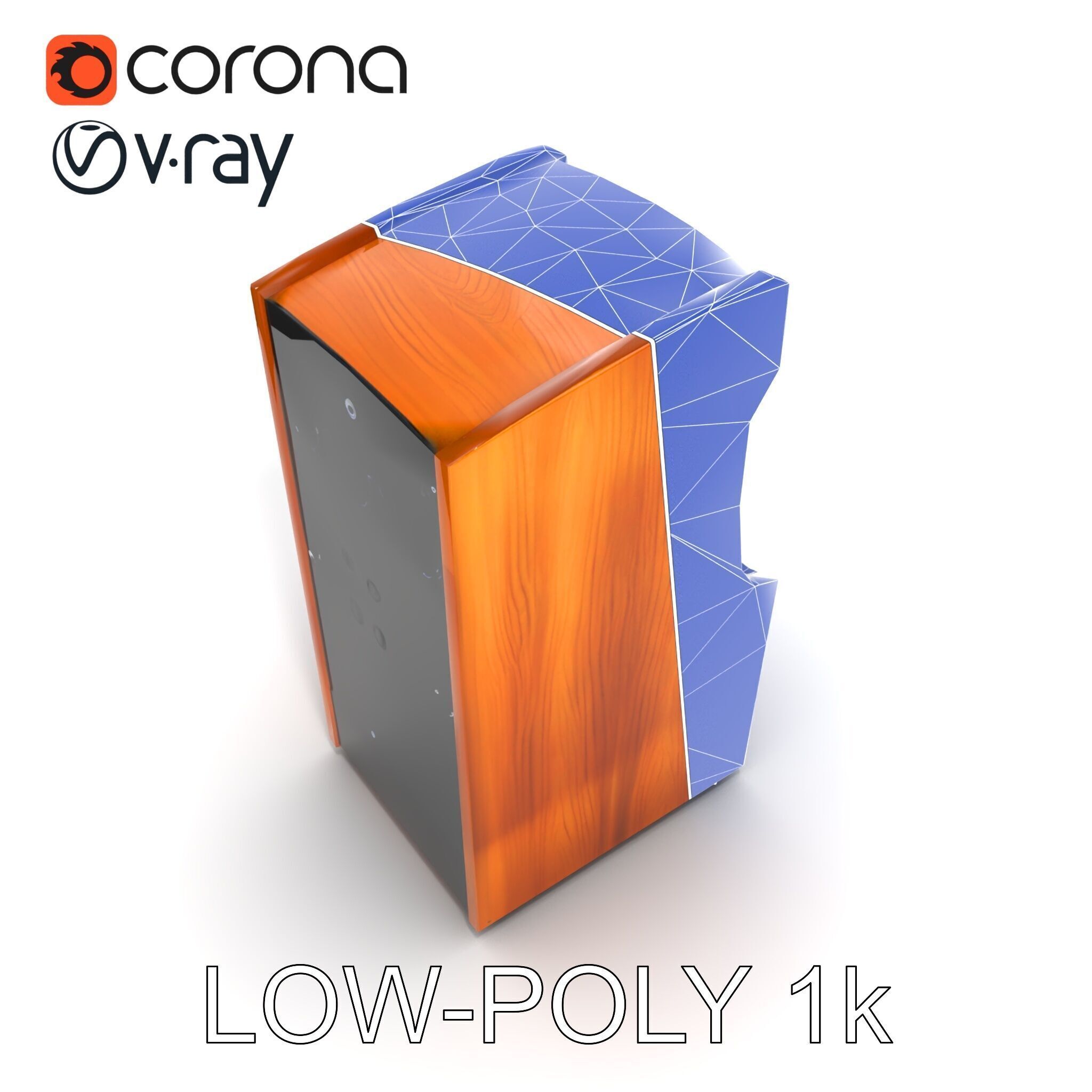 Vibrant SkeeBall Machine Wooden Exterior model pack Low-poly 3D model_27