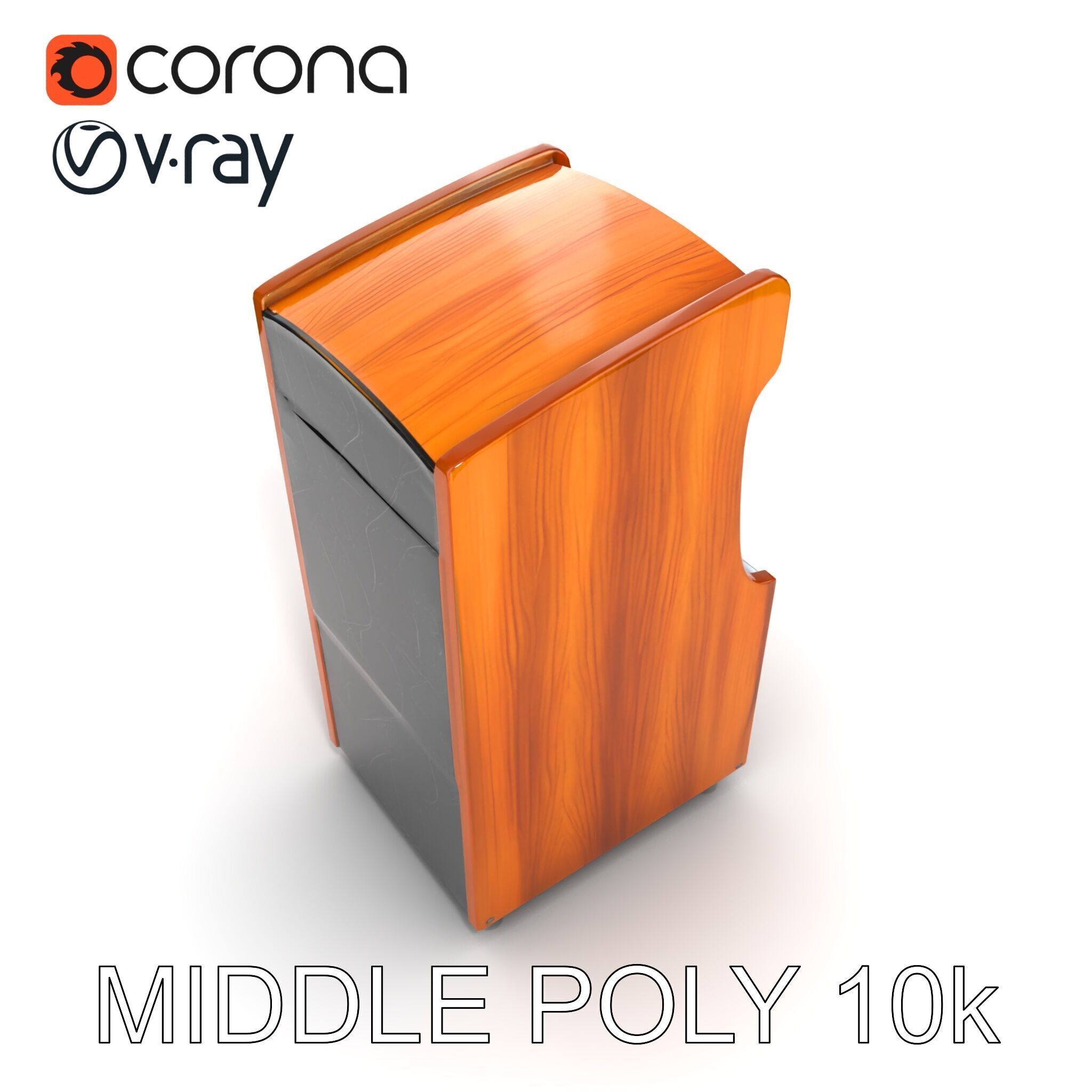 Vibrant SkeeBall Machine Wooden Exterior model pack Low-poly 3D model_31