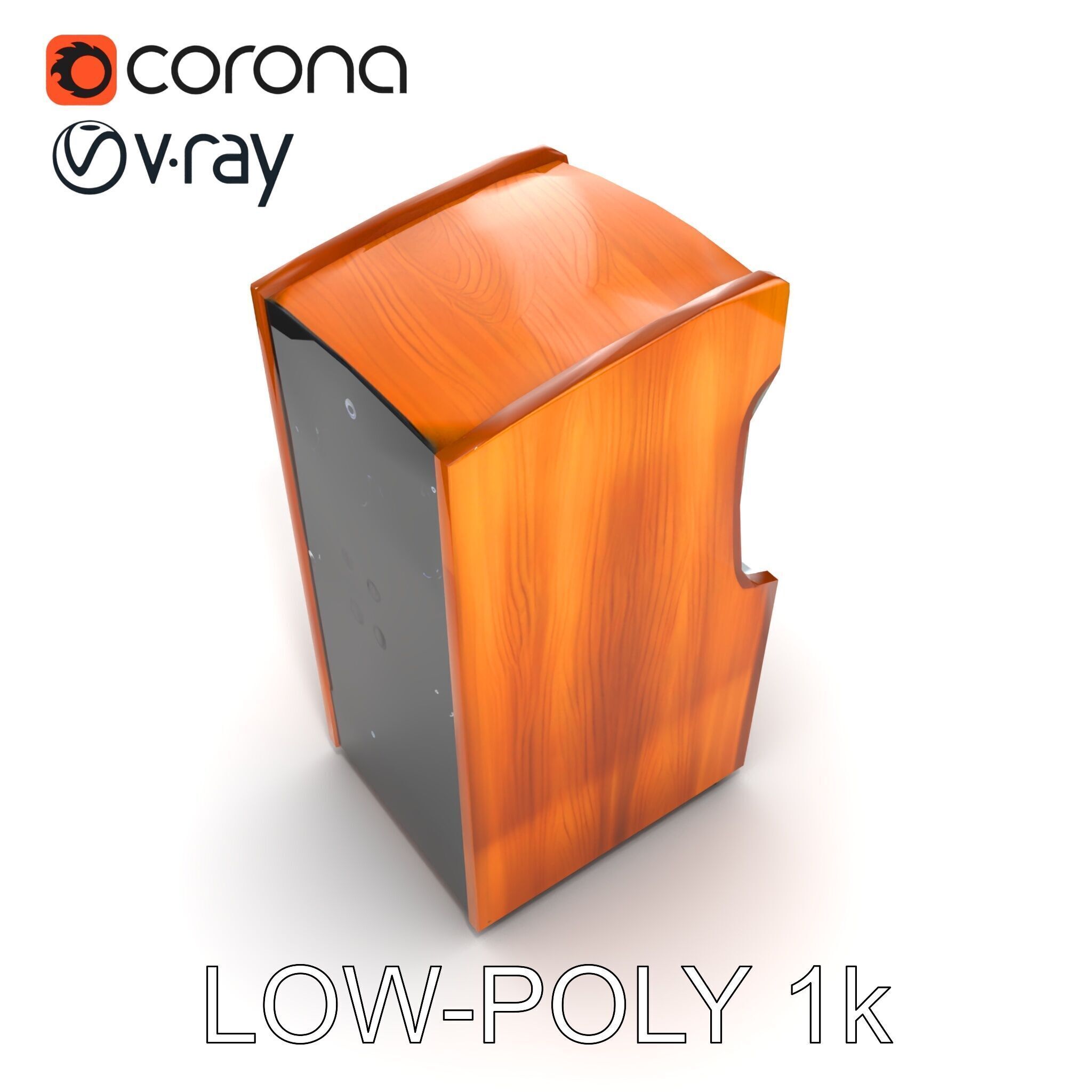 Vibrant SkeeBall Machine Wooden Exterior model pack Low-poly 3D model_19