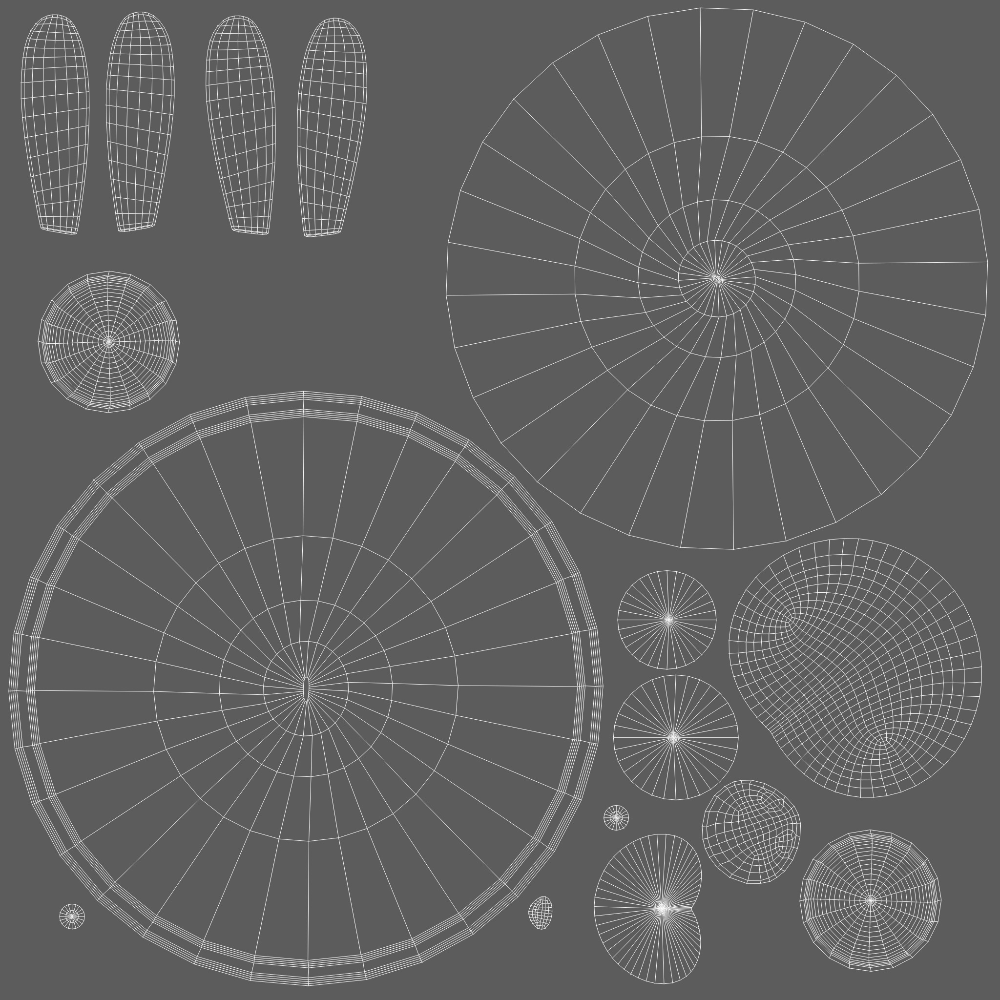 Easter Bunny Treat Cone Decoration Low-poly 3D model_5