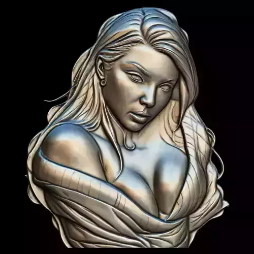The Enchanted Woman No2 STL file for CNC or  3D print model