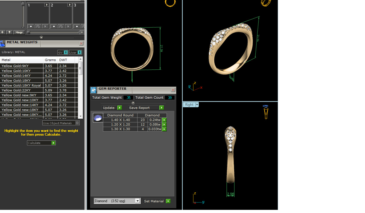Women Ring Render 3dm STL OBJ FBX Details 3D print model_6