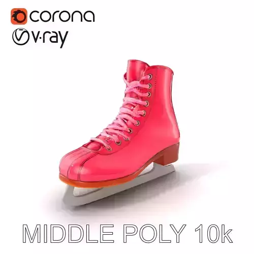 Kids Leather Figure Skate Model Pack for D Rendering