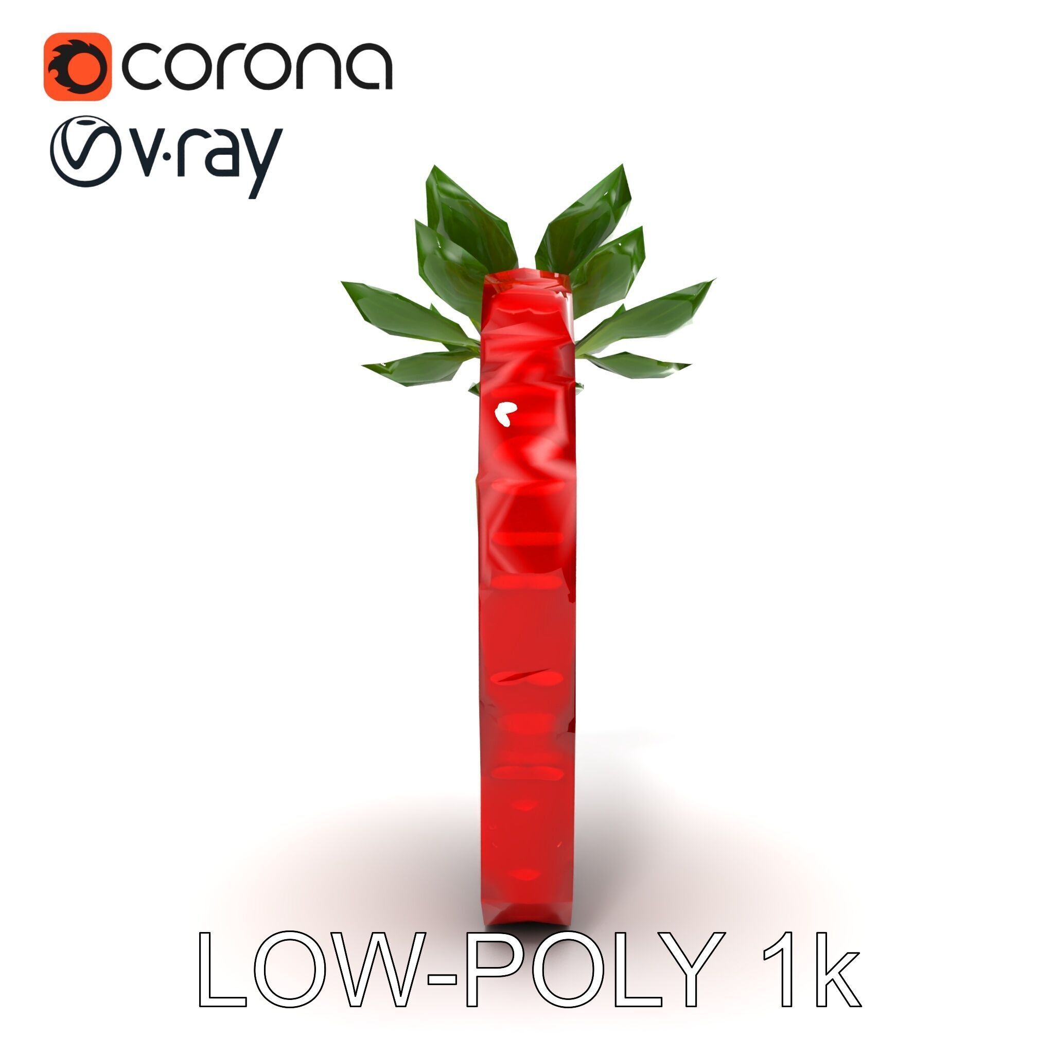 Strawberry Crosssection Realistic Detail Model Pack Low-poly 3D model_20