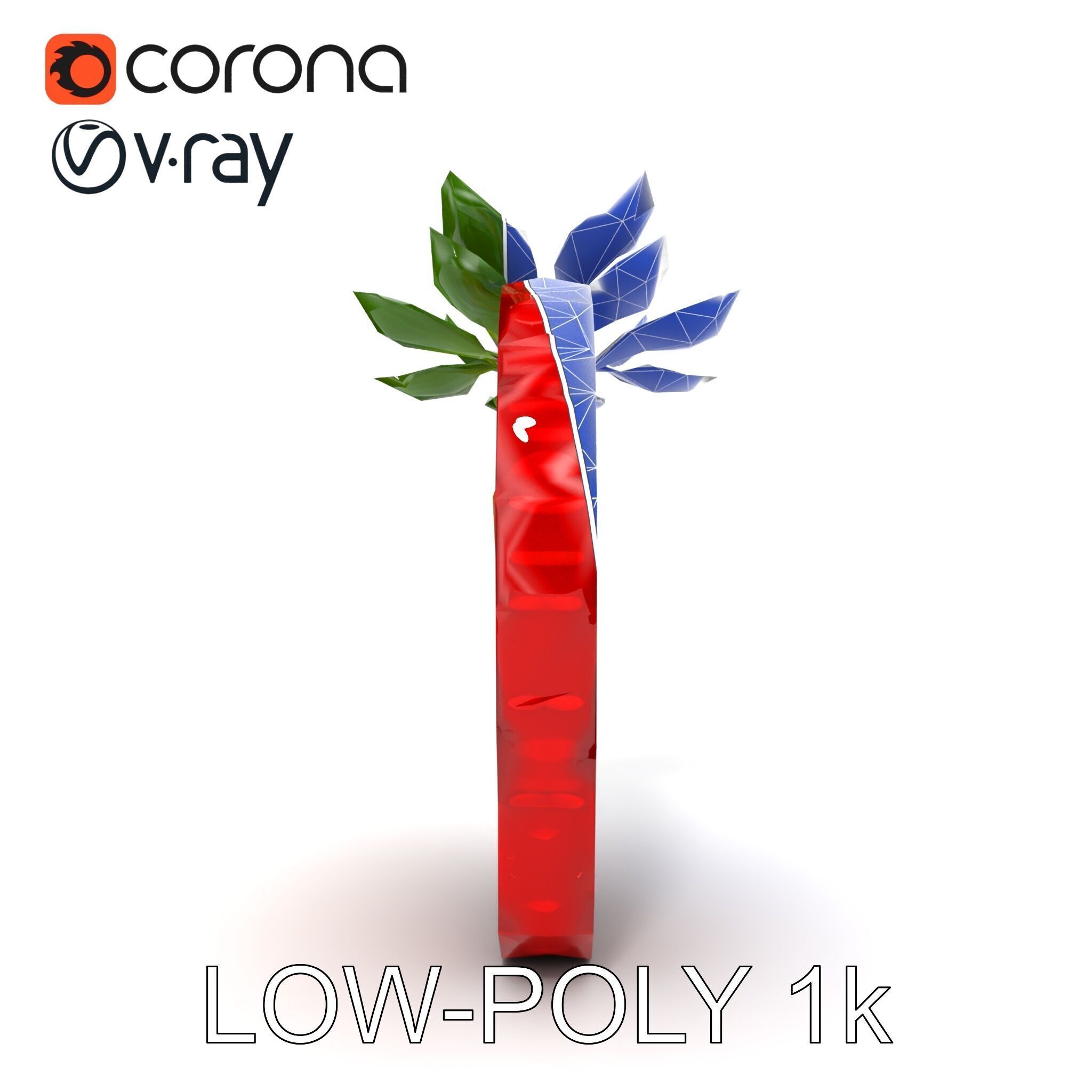 Strawberry Crosssection Realistic Detail Model Pack Low-poly 3D model_31