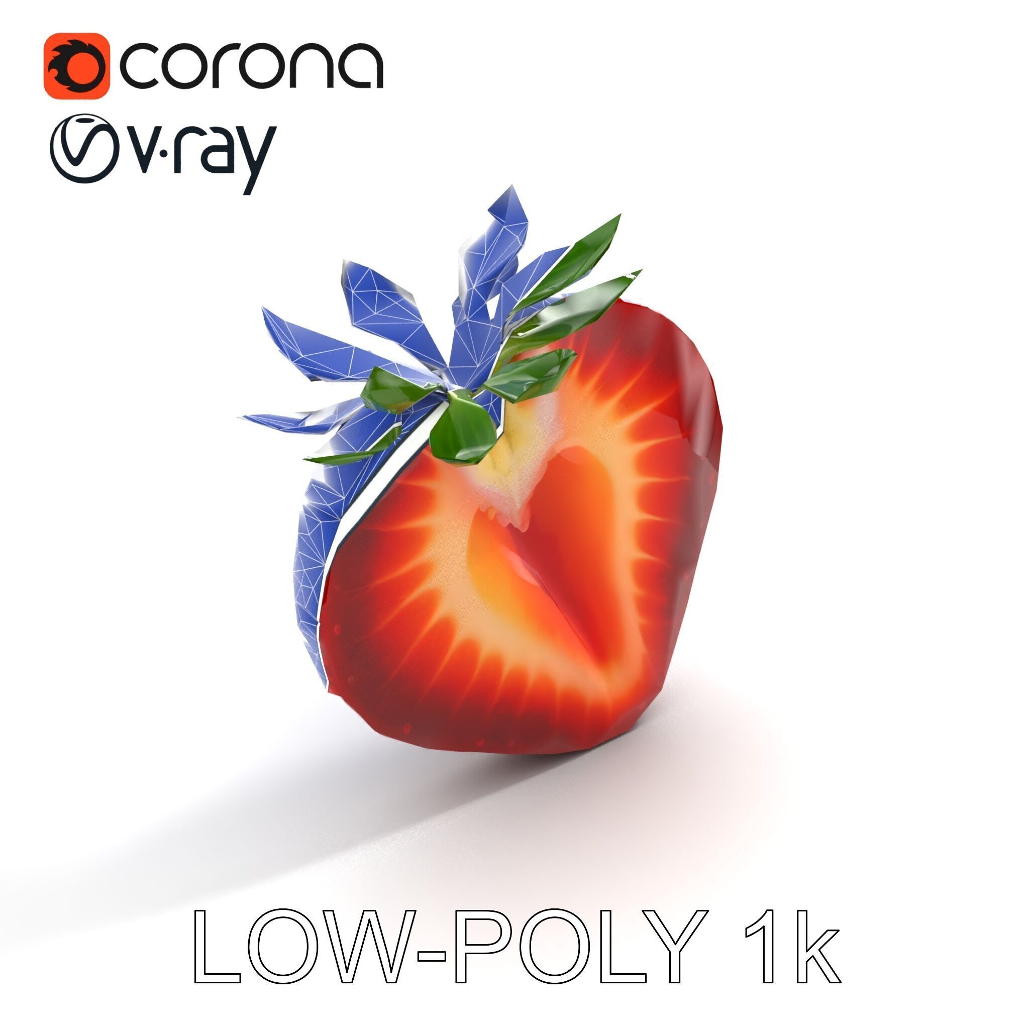 Strawberry Crosssection Realistic Detail Model Pack Low-poly 3D model_21