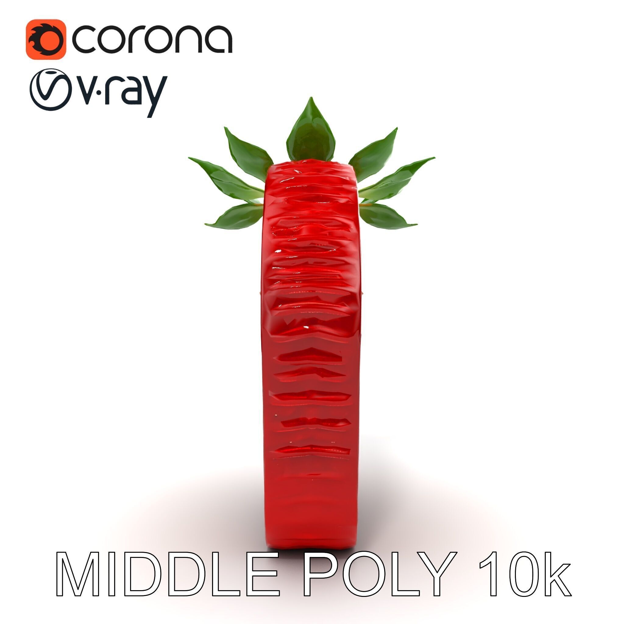 Strawberry Crosssection Realistic Detail Model Pack Low-poly 3D model_12