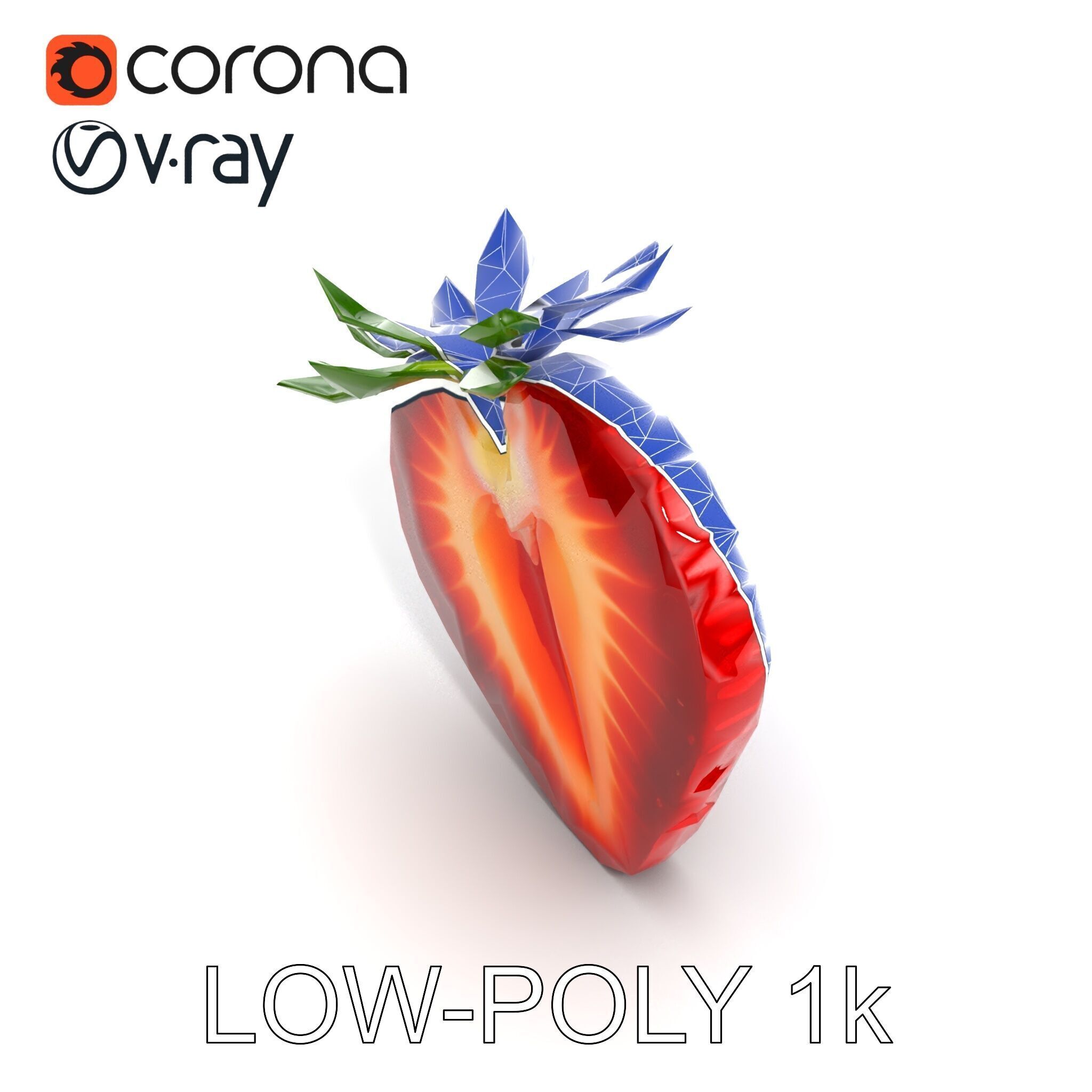 Strawberry Crosssection Realistic Detail Model Pack Low-poly 3D model_25