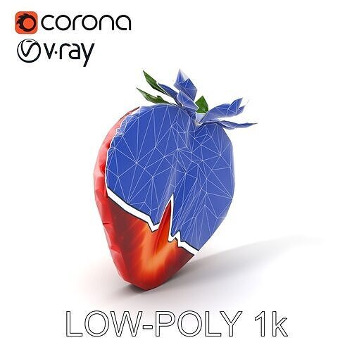 Strawberry Crosssection Realistic Detail Model Pack Low-poly 3D model 7