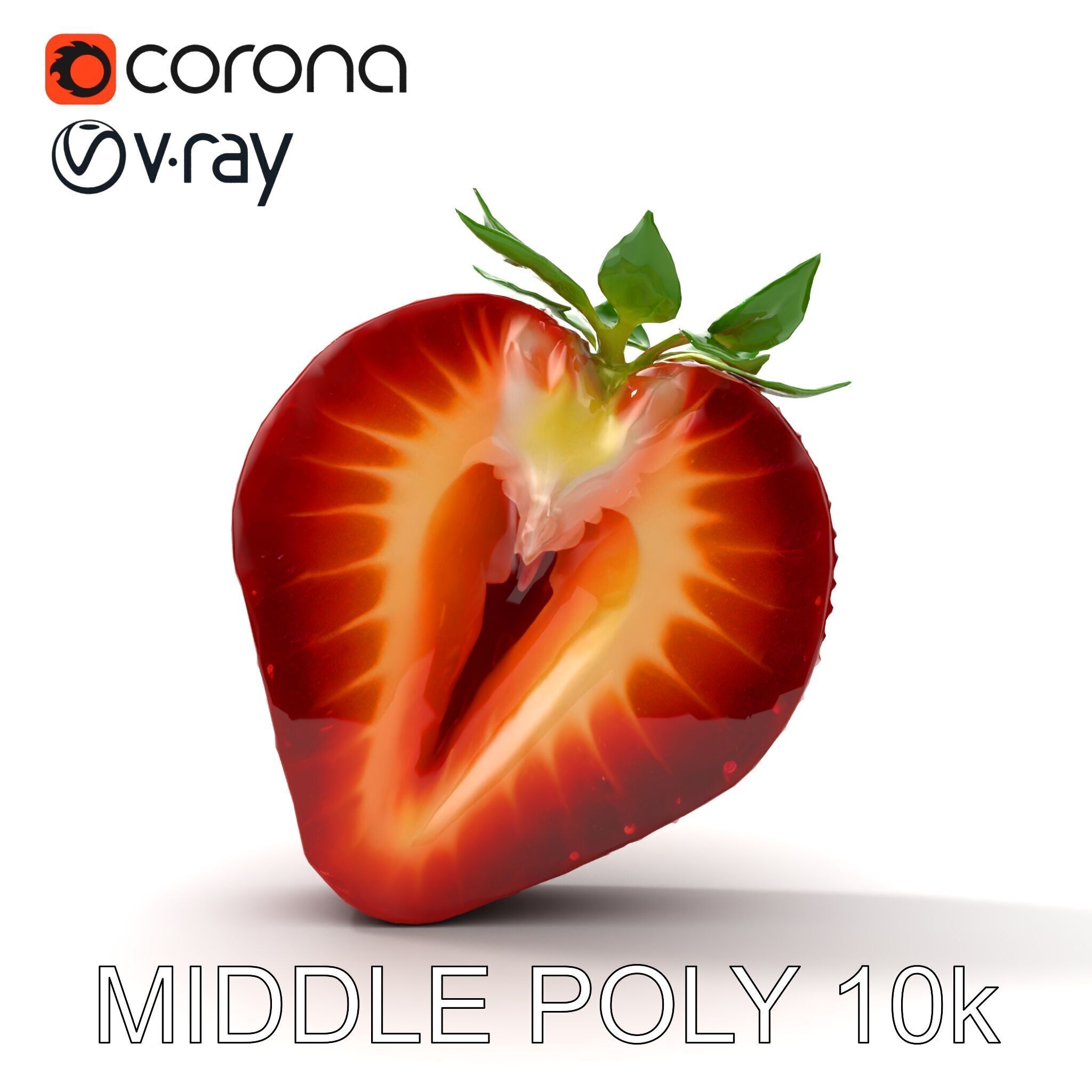 Strawberry Crosssection Realistic Detail Model Pack Low-poly 3D model_29