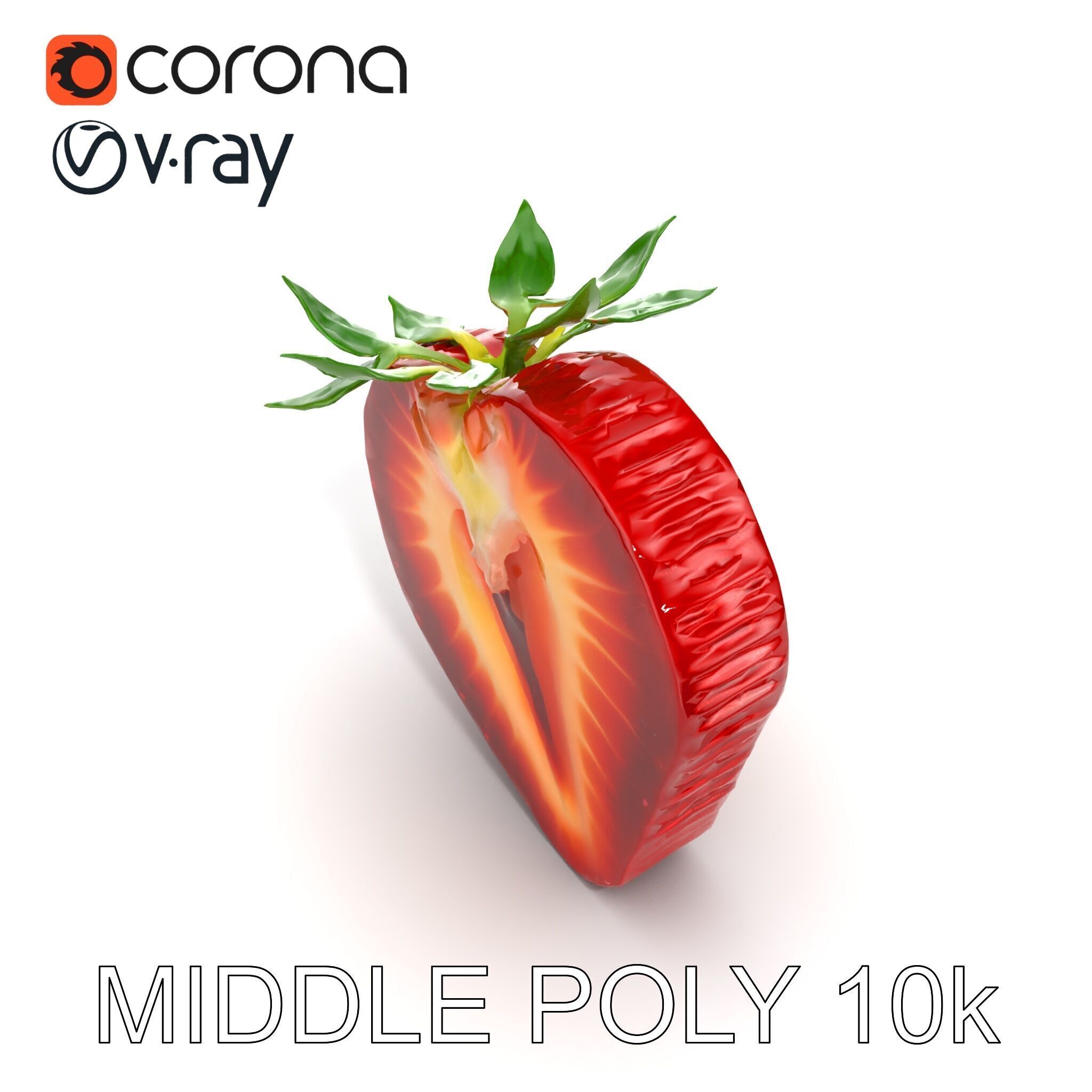 Strawberry Crosssection Realistic Detail Model Pack Low-poly 3D model_26