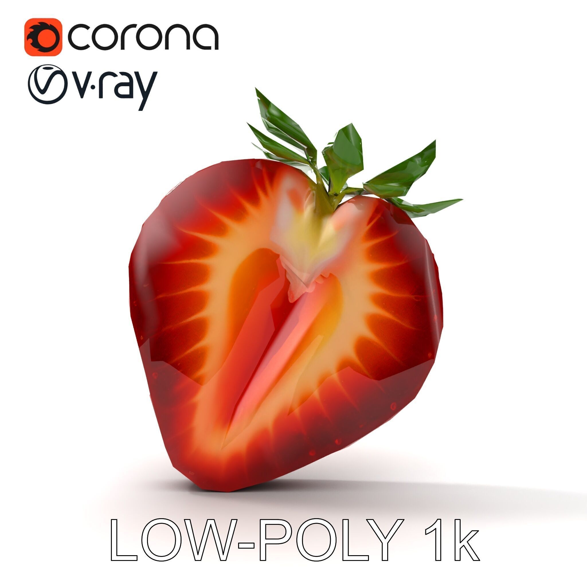 Strawberry Crosssection Realistic Detail Model Pack Low-poly 3D model_18