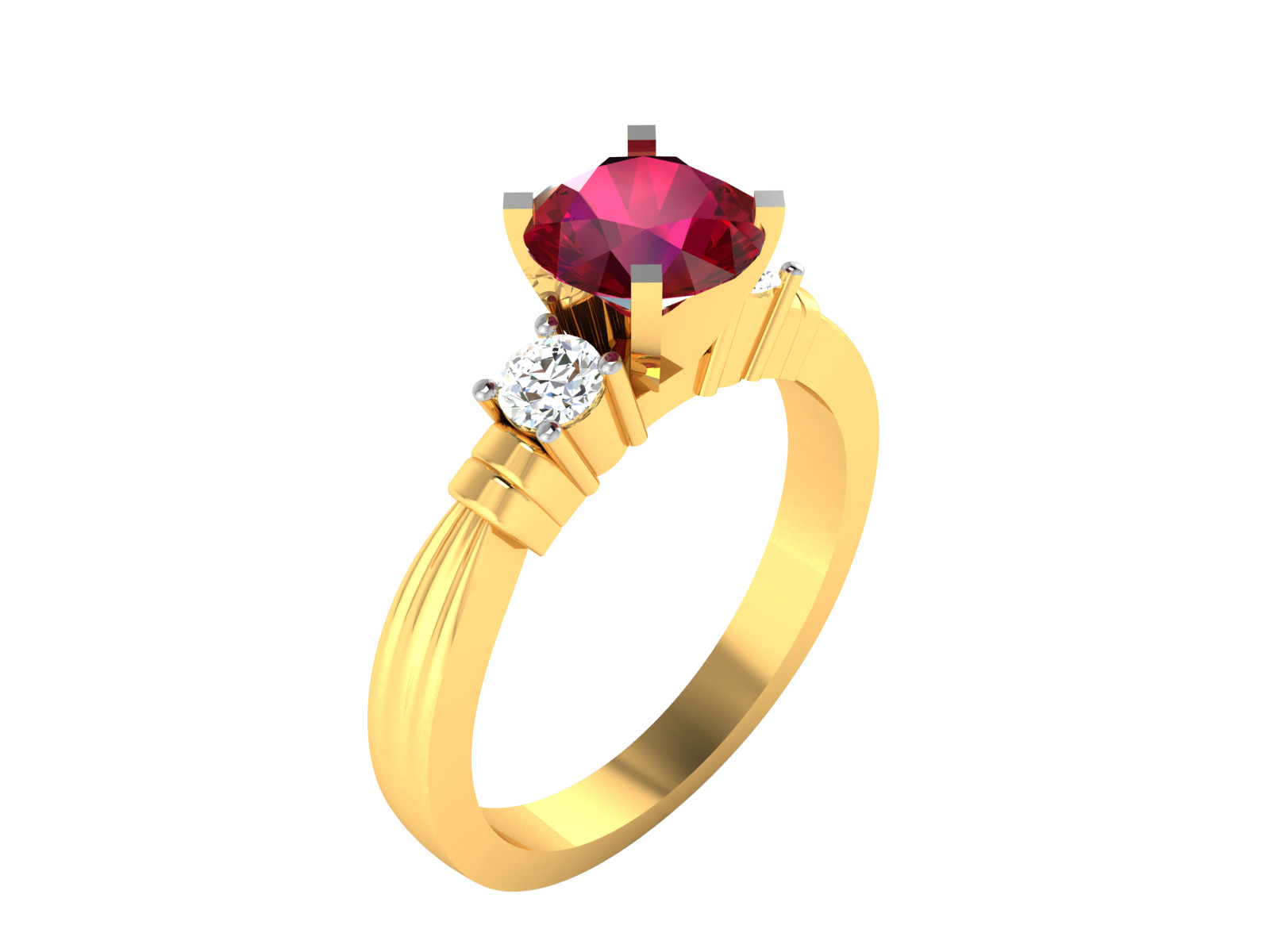 Women Ring Render 3dm STL OBJ FBX Details 3D print model_1