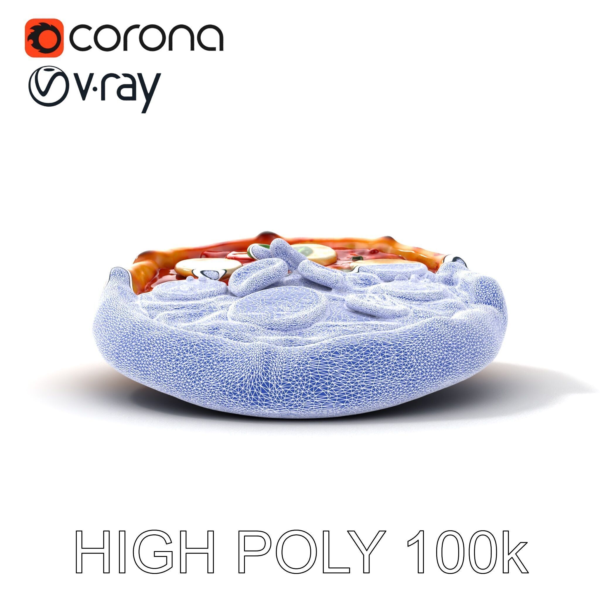 WoodFired Margherita Pizza D Model Pack Low-poly 3D model_20