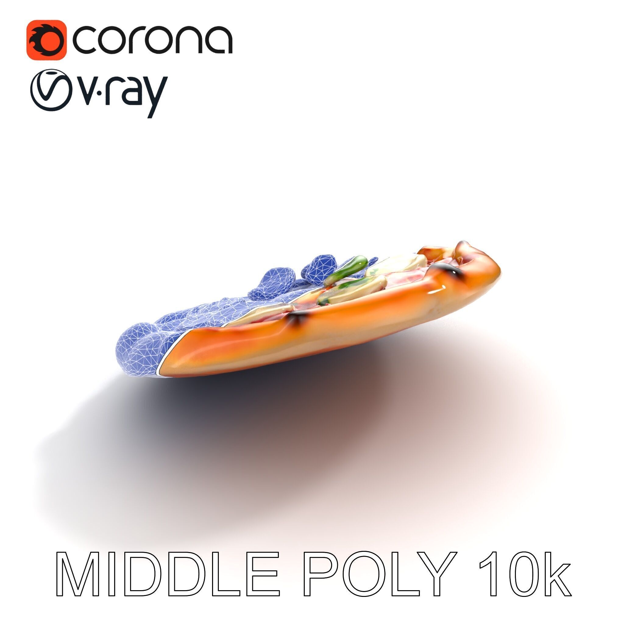 WoodFired Margherita Pizza D Model Pack Low-poly 3D model_11