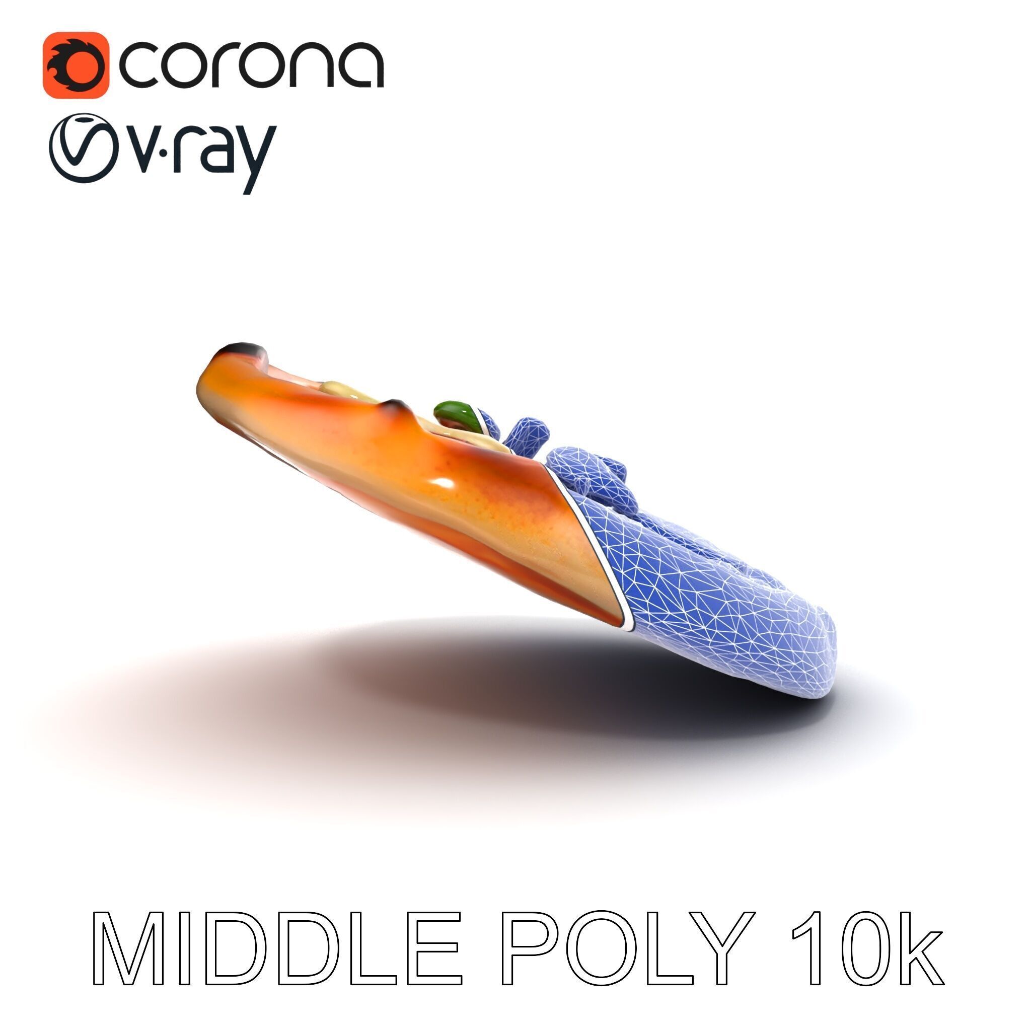 WoodFired Margherita Pizza D Model Pack Low-poly 3D model_14