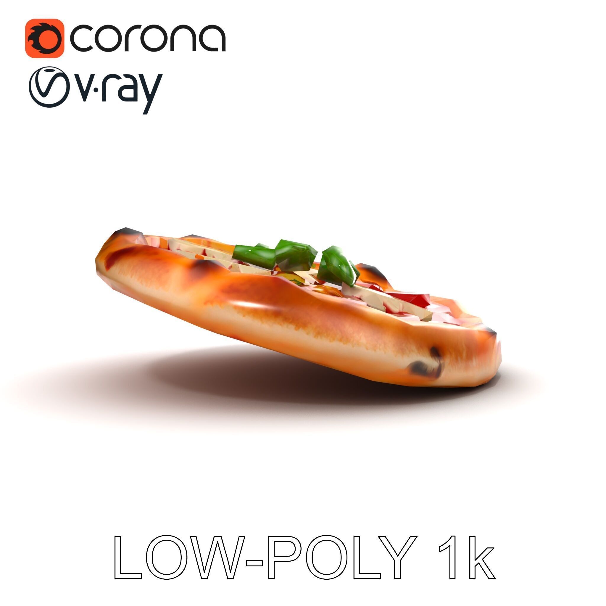 WoodFired Margherita Pizza D Model Pack Low-poly 3D model_19