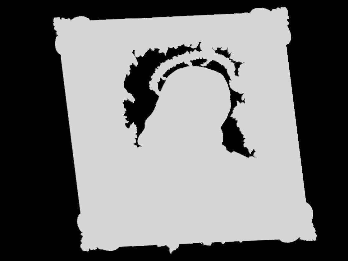 Jesus Christ Floral Sculpture 3D print model_4