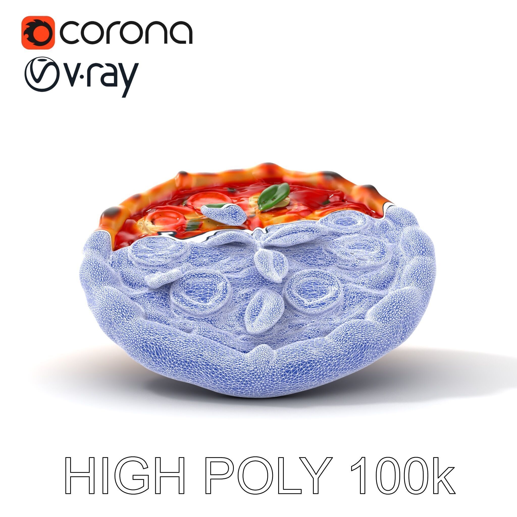 Neapolitan Pizza Sculpture model pack Low-poly 3D model_31