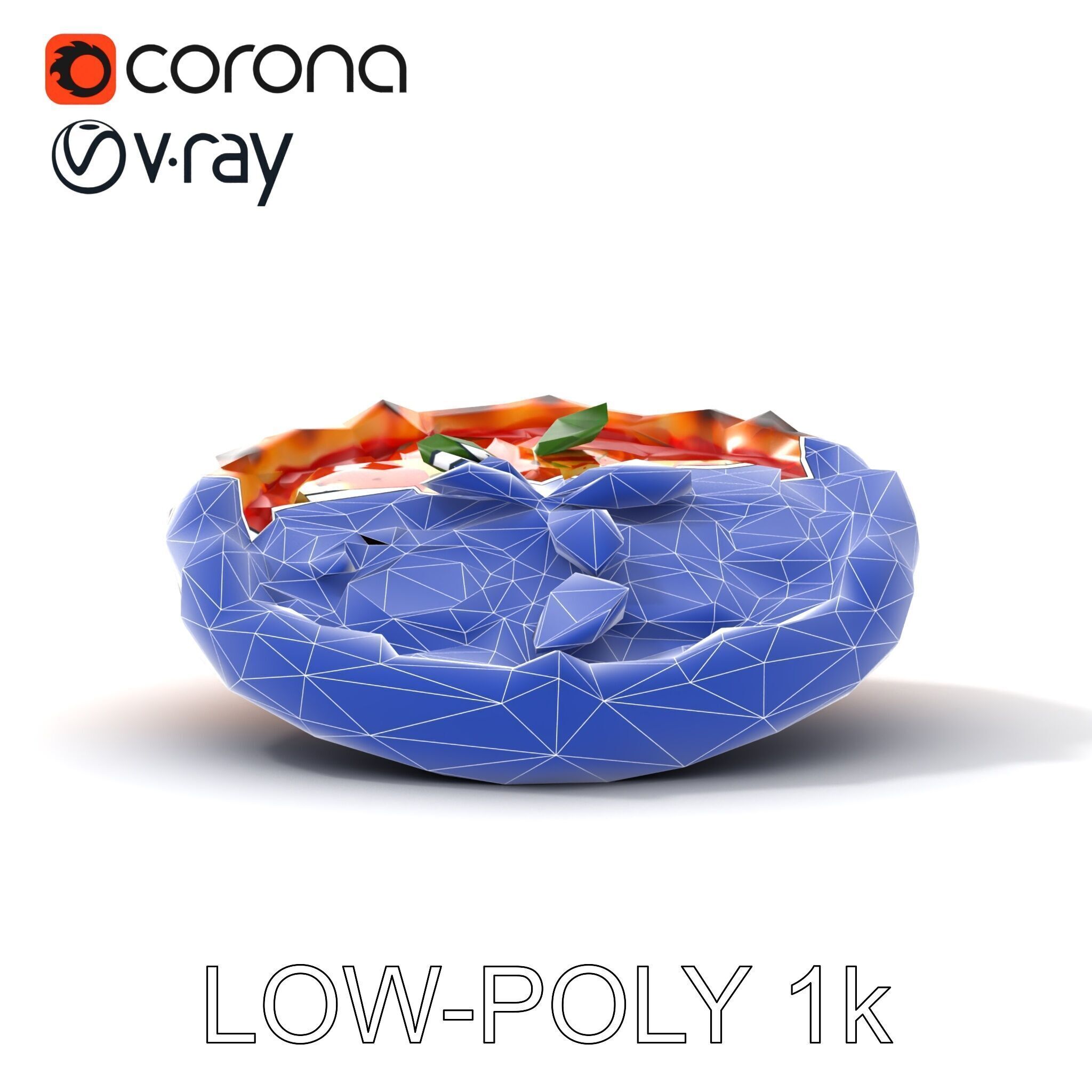 Neapolitan Pizza Sculpture model pack Low-poly 3D model_27