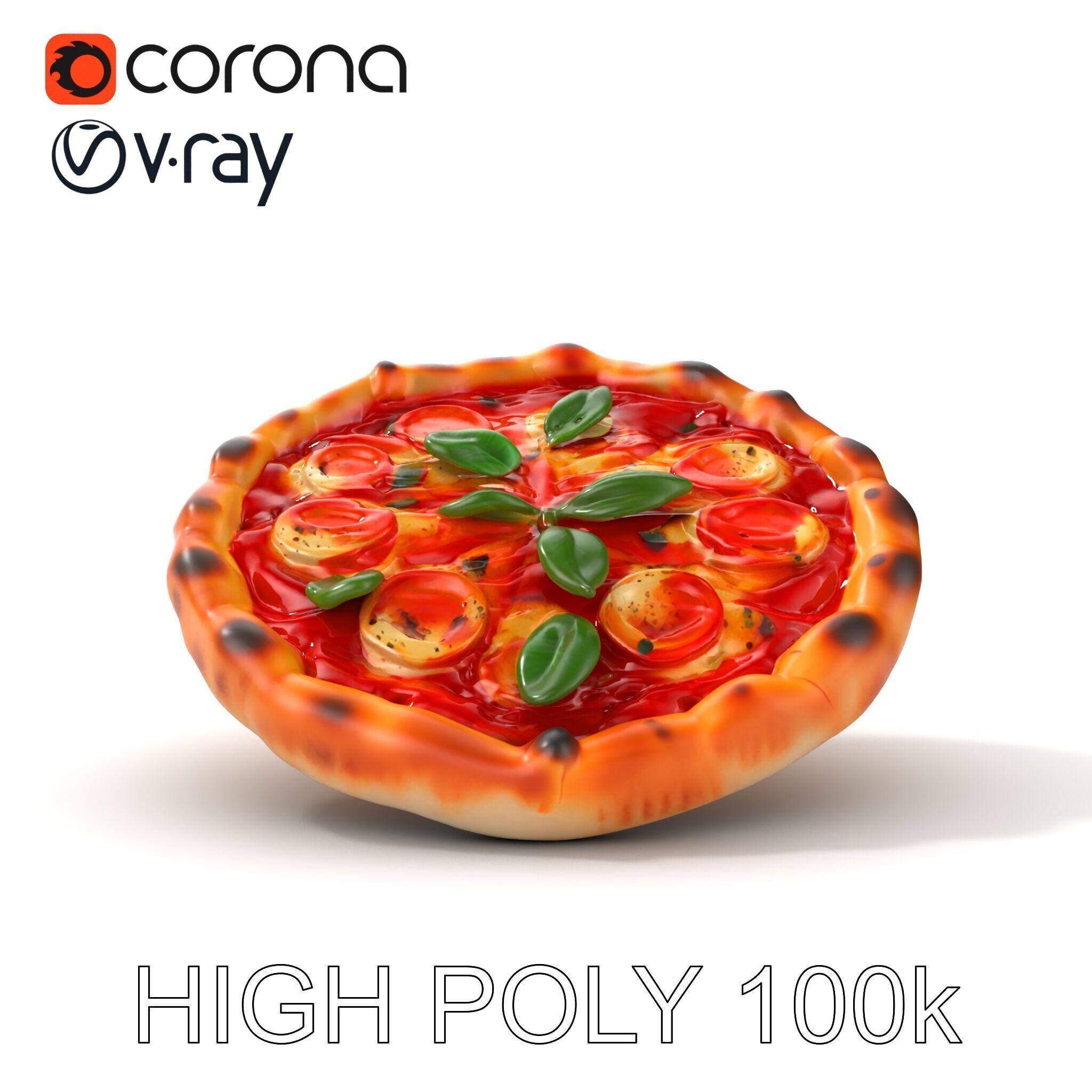 Neapolitan Pizza Sculpture model pack Low-poly 3D model_26