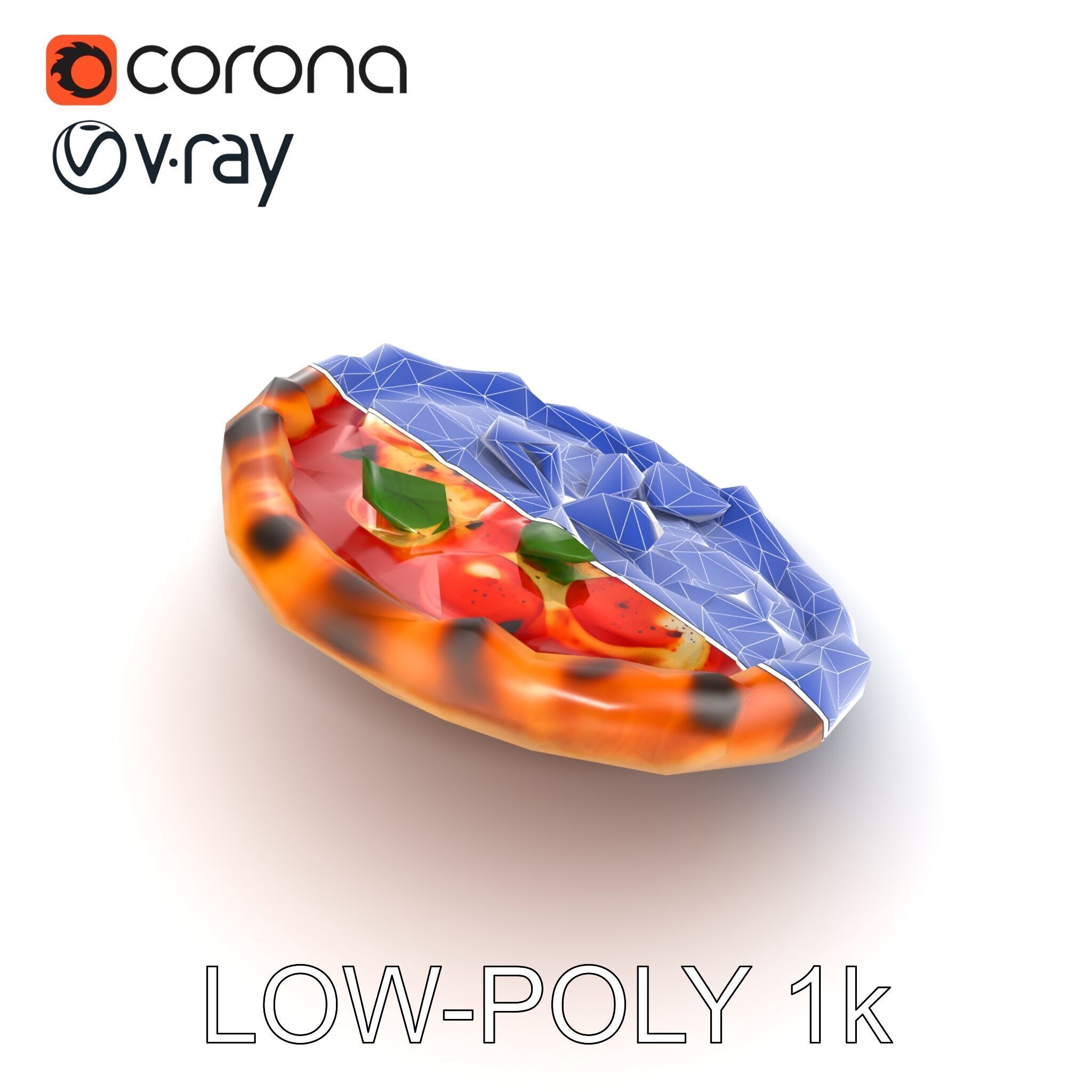 Neapolitan Pizza Sculpture model pack Low-poly 3D model_22