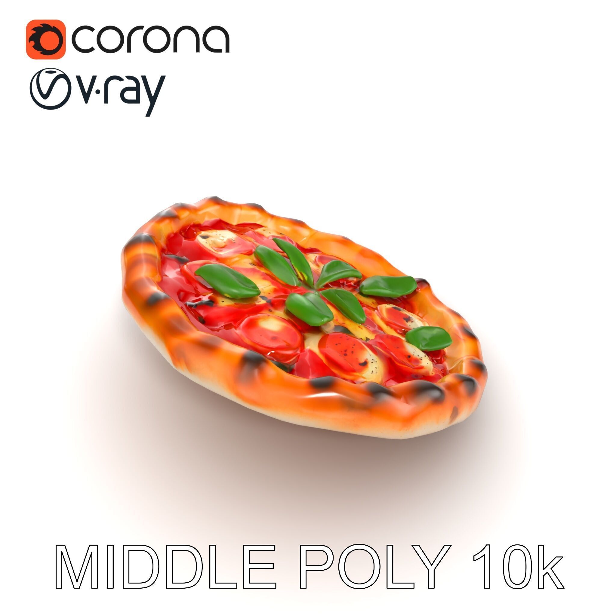Neapolitan Pizza Sculpture model pack Low-poly 3D model_18