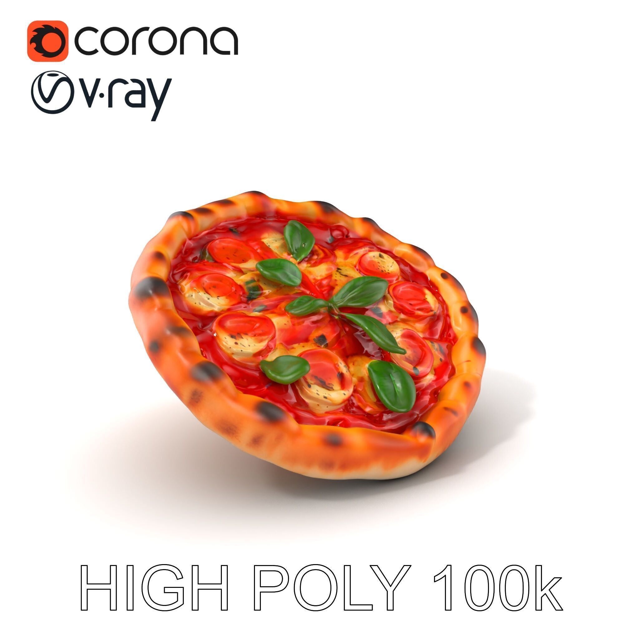 Neapolitan Pizza Sculpture model pack Low-poly 3D model_2
