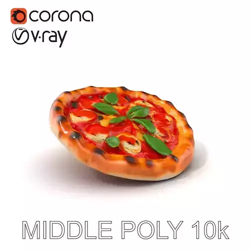 Neapolitan Pizza Sculpture model pack Low-poly 3D model