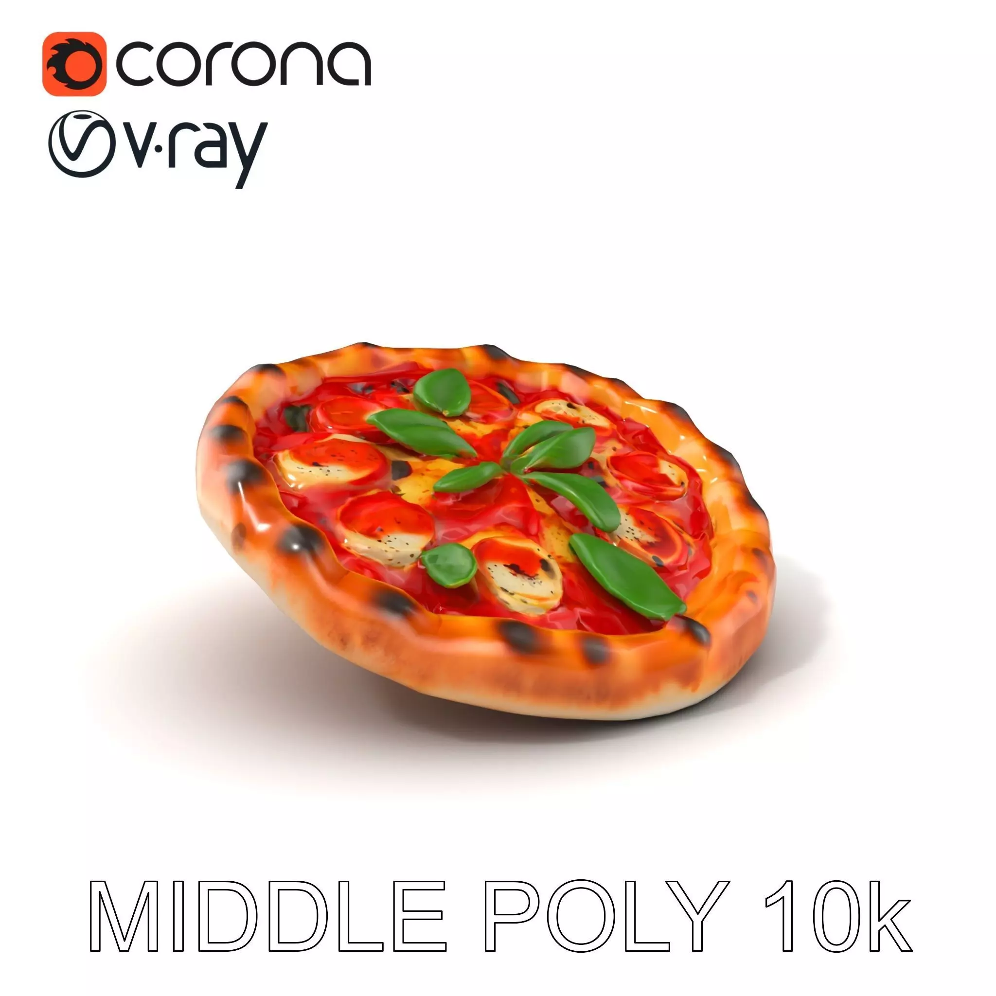 Neapolitan Pizza Sculpture model pack Low-poly 3D model_0