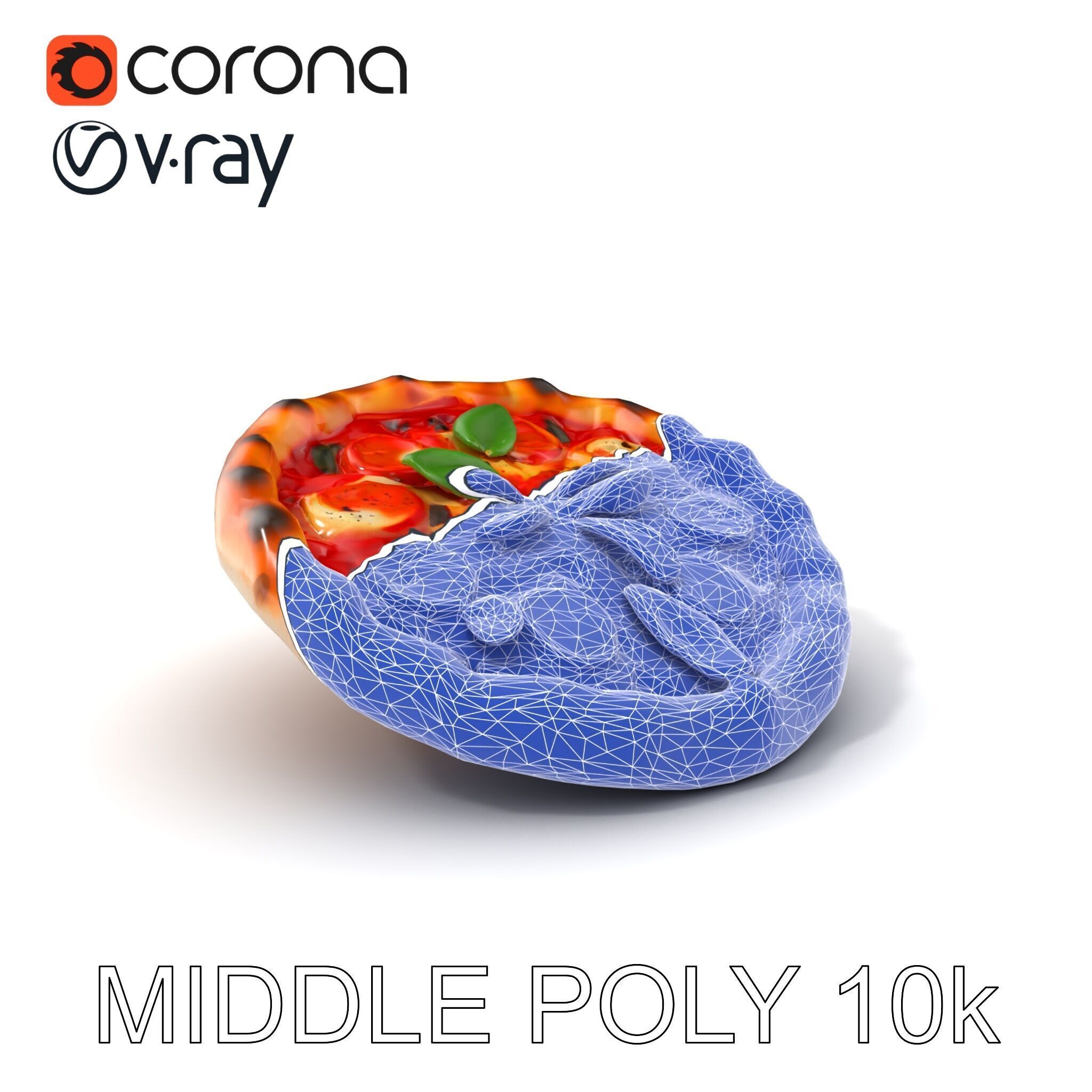 Neapolitan Pizza Sculpture model pack Low-poly 3D model_6