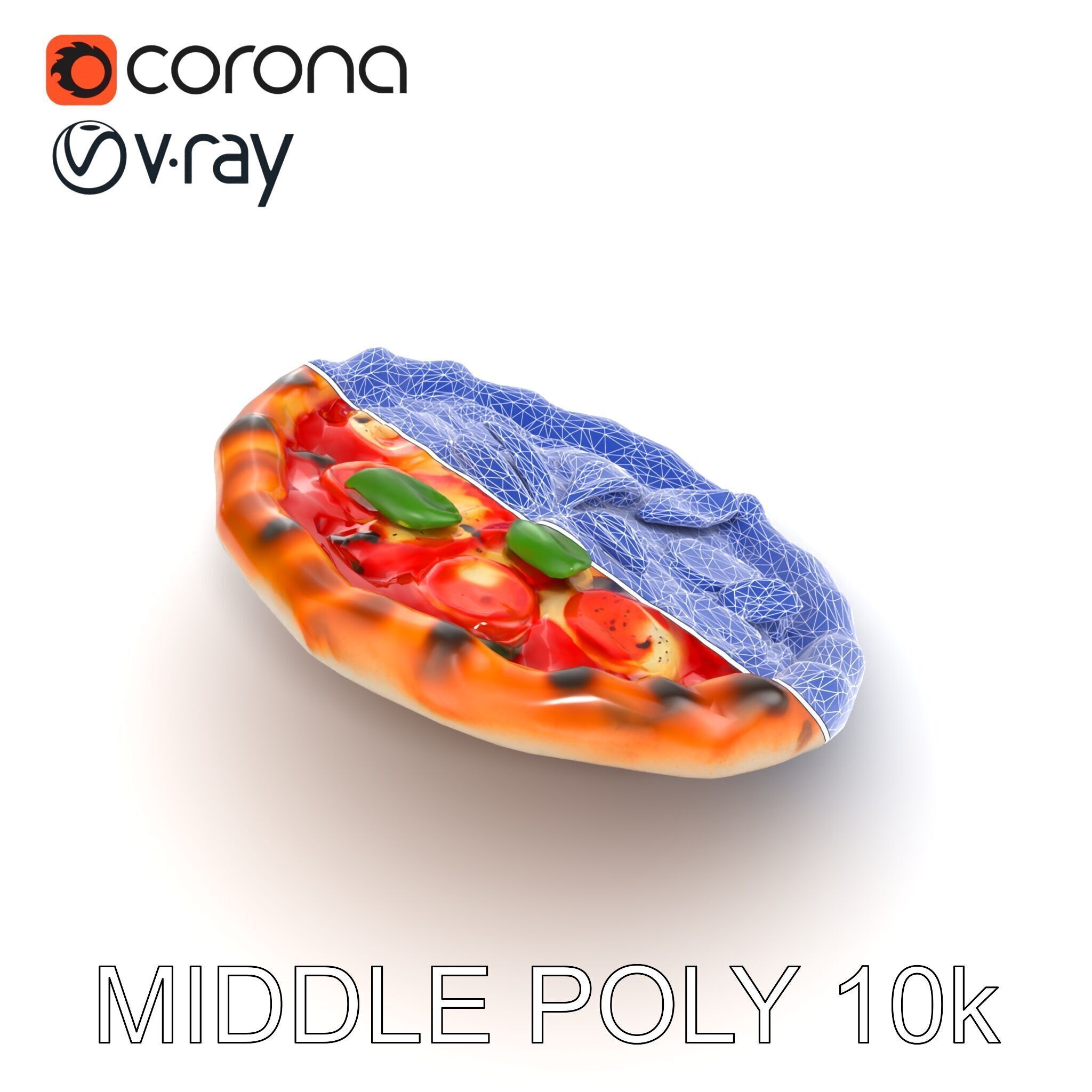 Neapolitan Pizza Sculpture model pack Low-poly 3D model_32