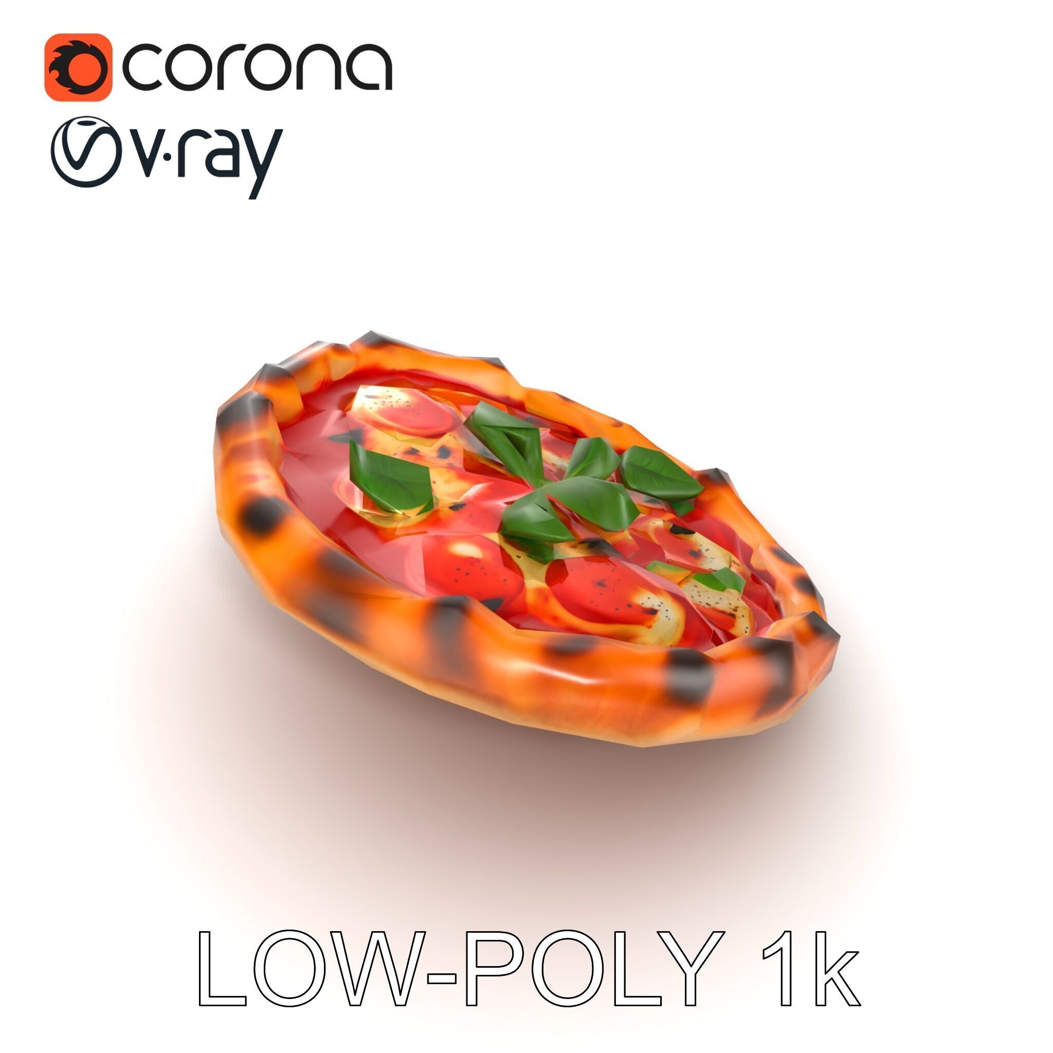 Neapolitan Pizza Sculpture model pack Low-poly 3D model_12