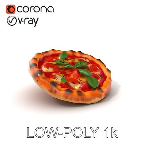 Neapolitan Pizza Sculpture model pack Low-poly 3D model 5