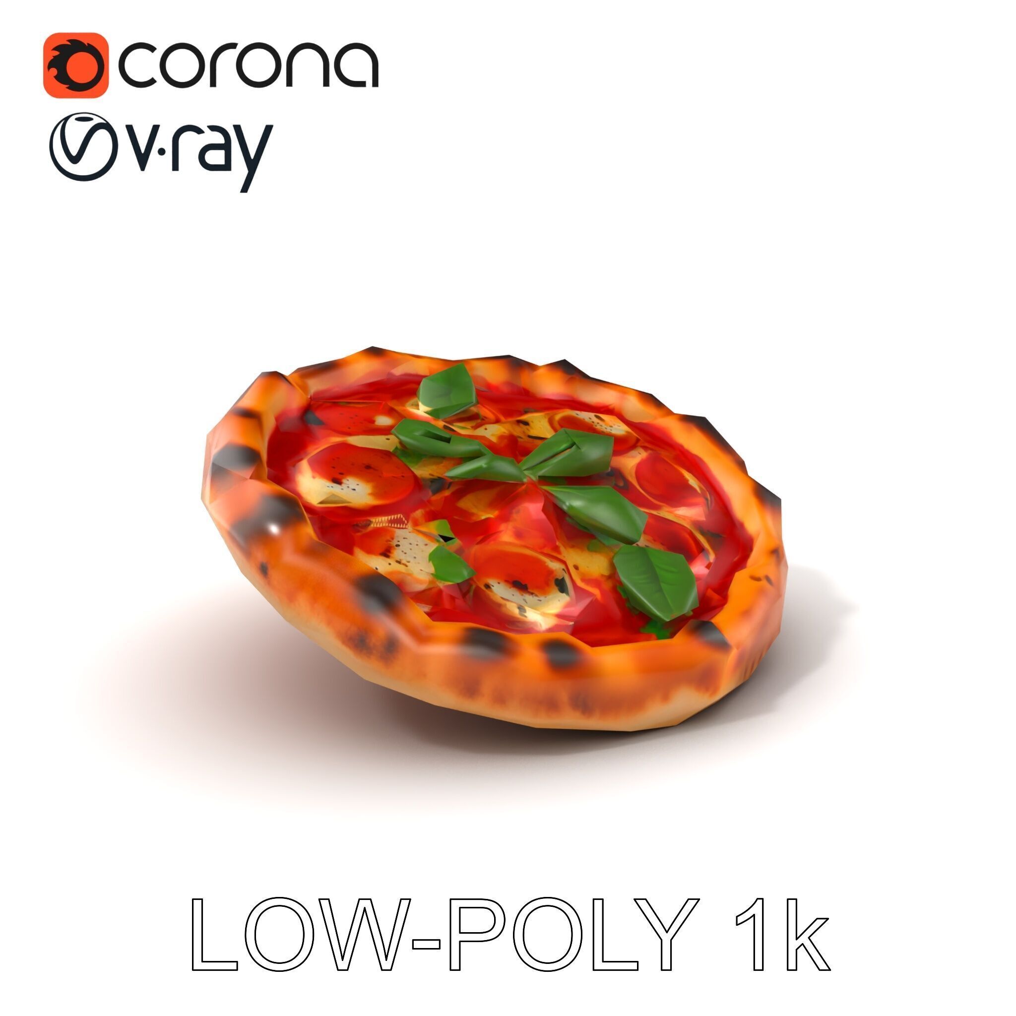 Neapolitan Pizza Sculpture model pack Low-poly 3D model_5