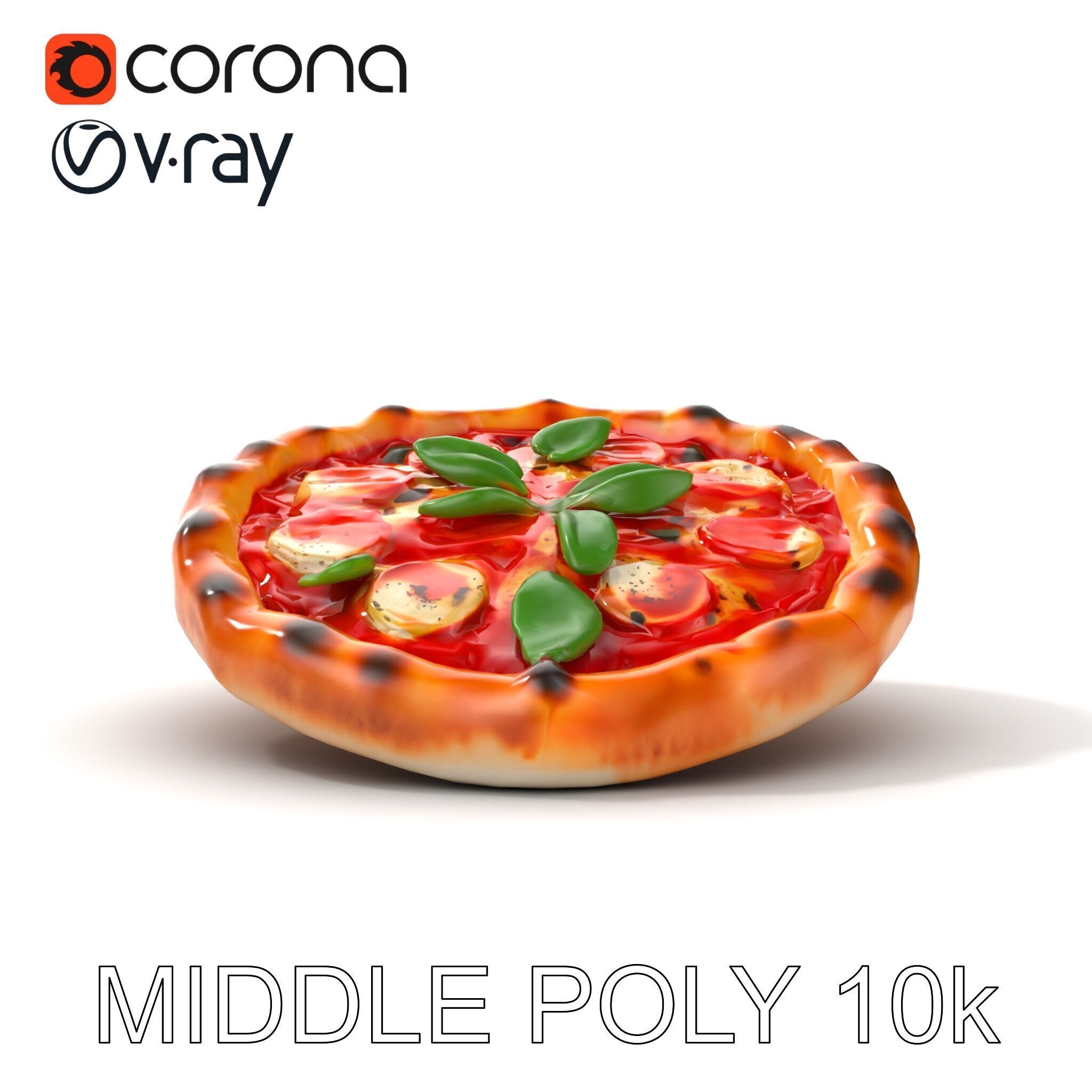 Neapolitan Pizza Sculpture model pack Low-poly 3D model_21