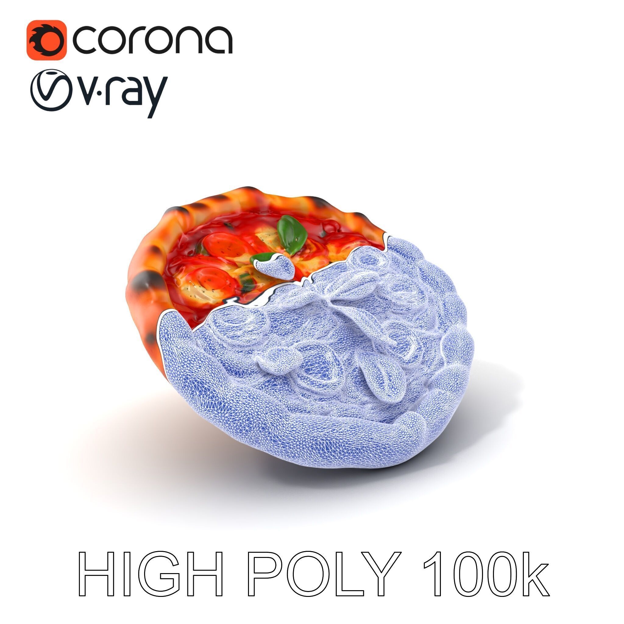 Neapolitan Pizza Sculpture model pack Low-poly 3D model_10